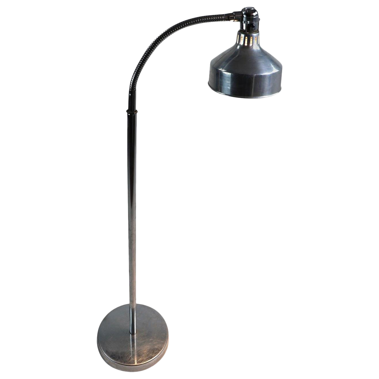 Chrome Industrial Gooseneck Floor Lamp By Ajusco Chairish