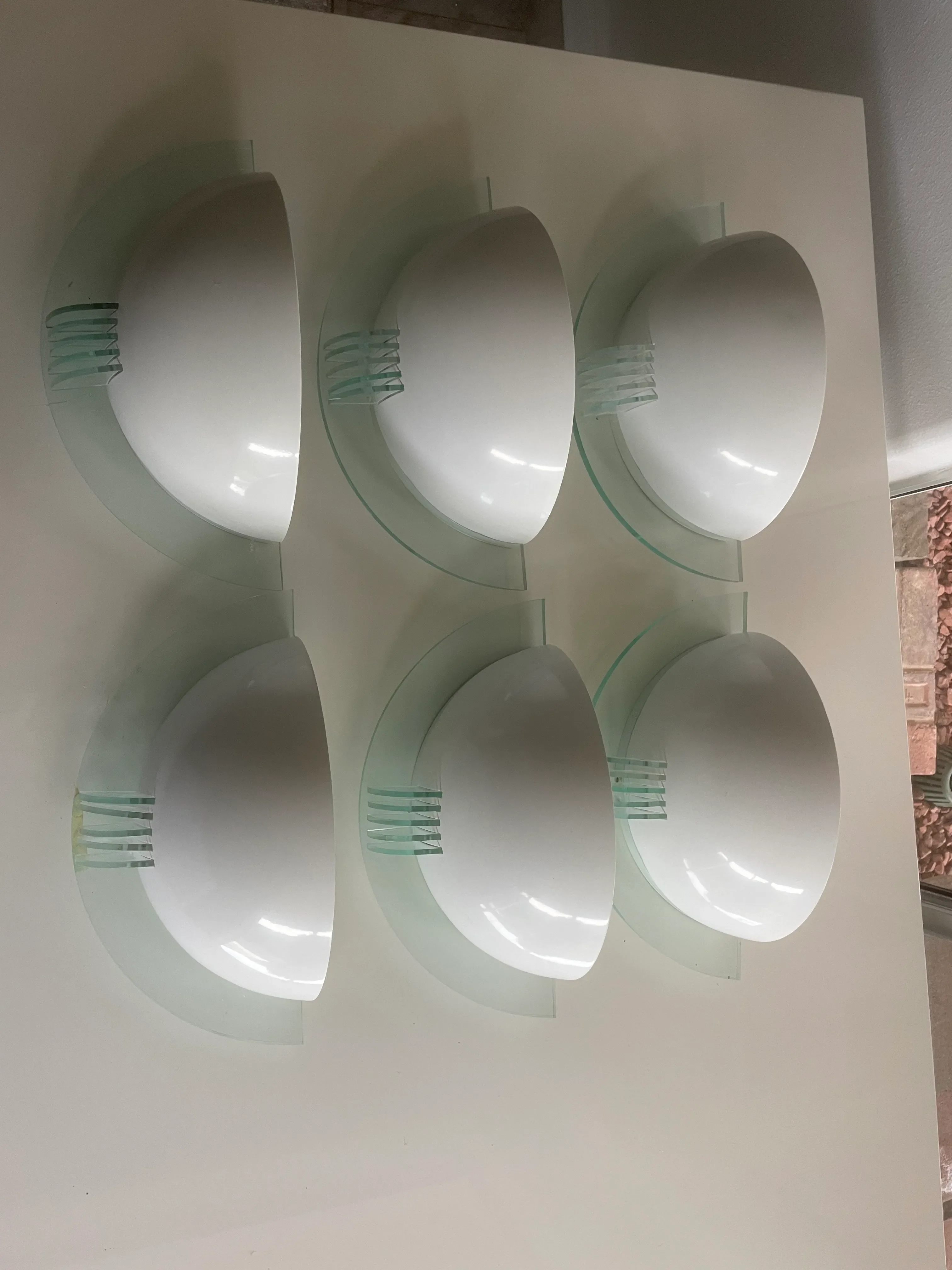Set of 6 Vintage 1980s Wall Lamps