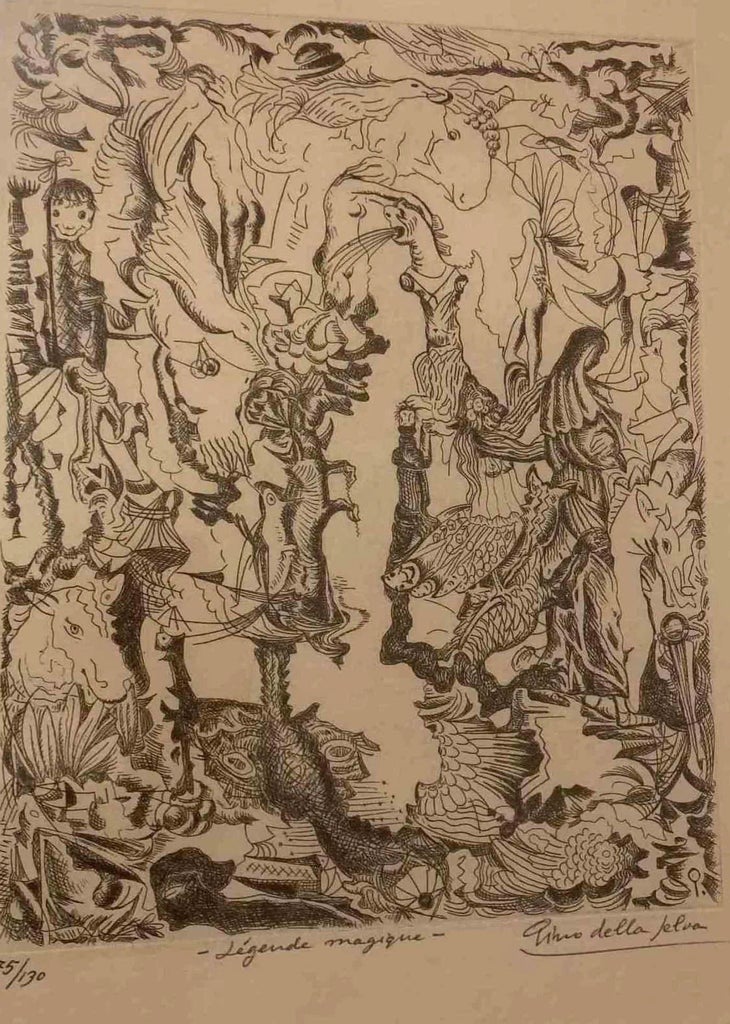 Pino della Selva リトグラフ Le misanthrope pino-della-selva-legende-