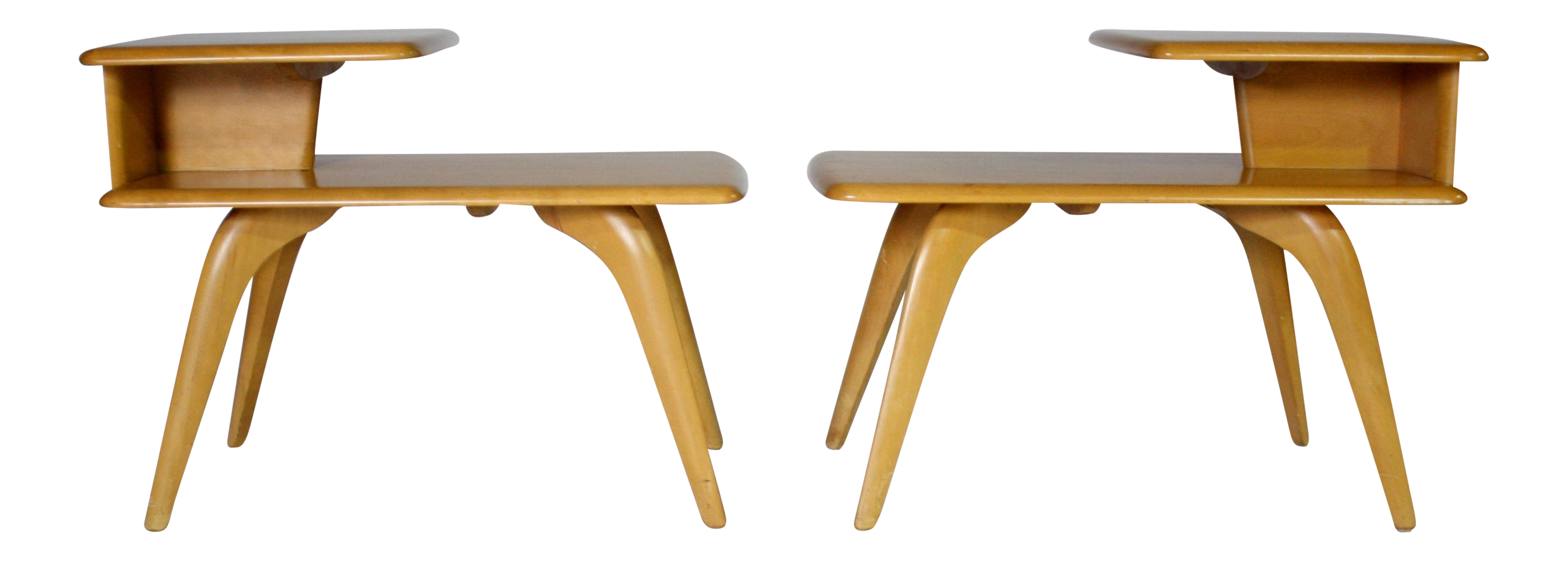 Heywood Wakefield 2Tier Side Tables A Pair Chairish