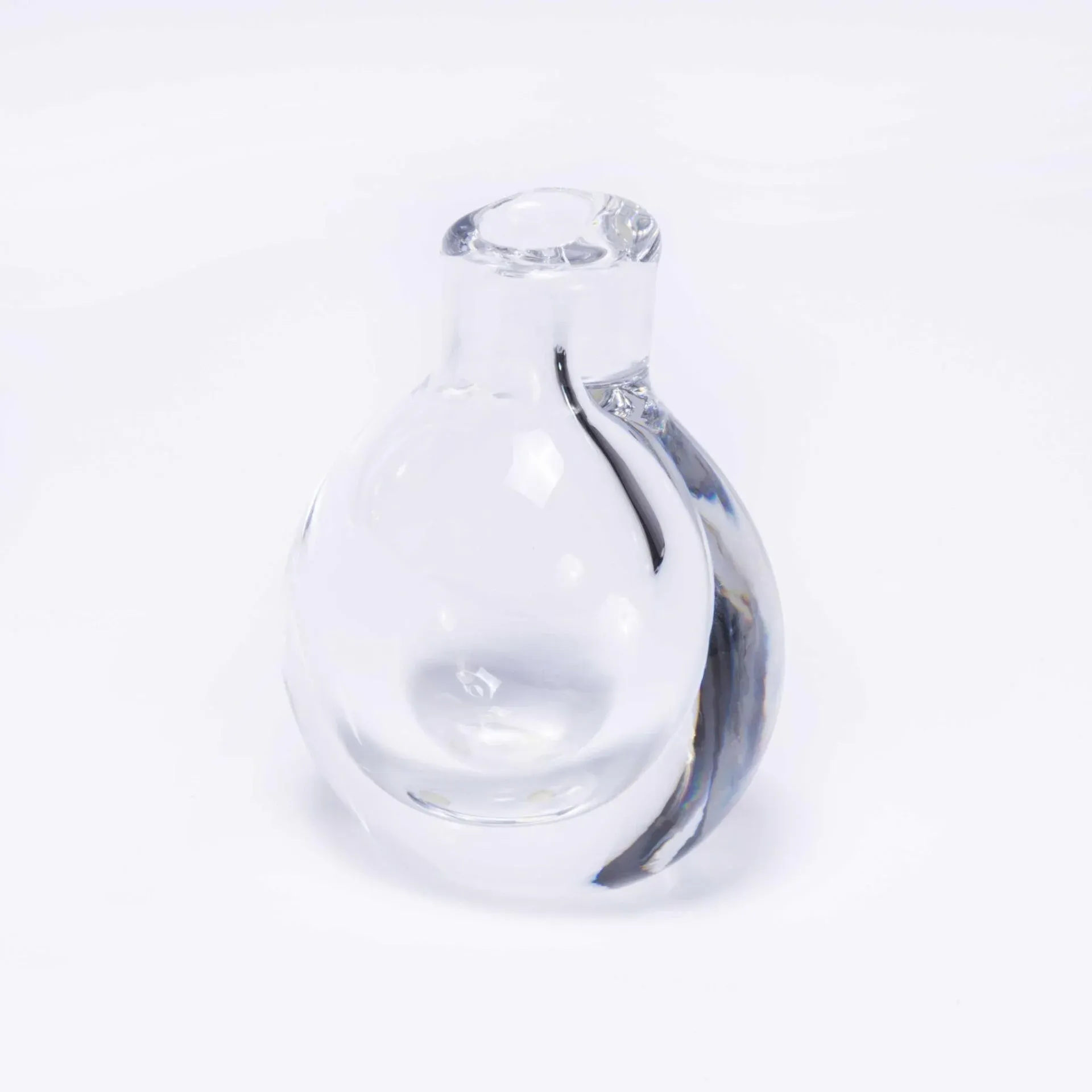 Small Mid-Century Modern Heavy Glass Bud Vase