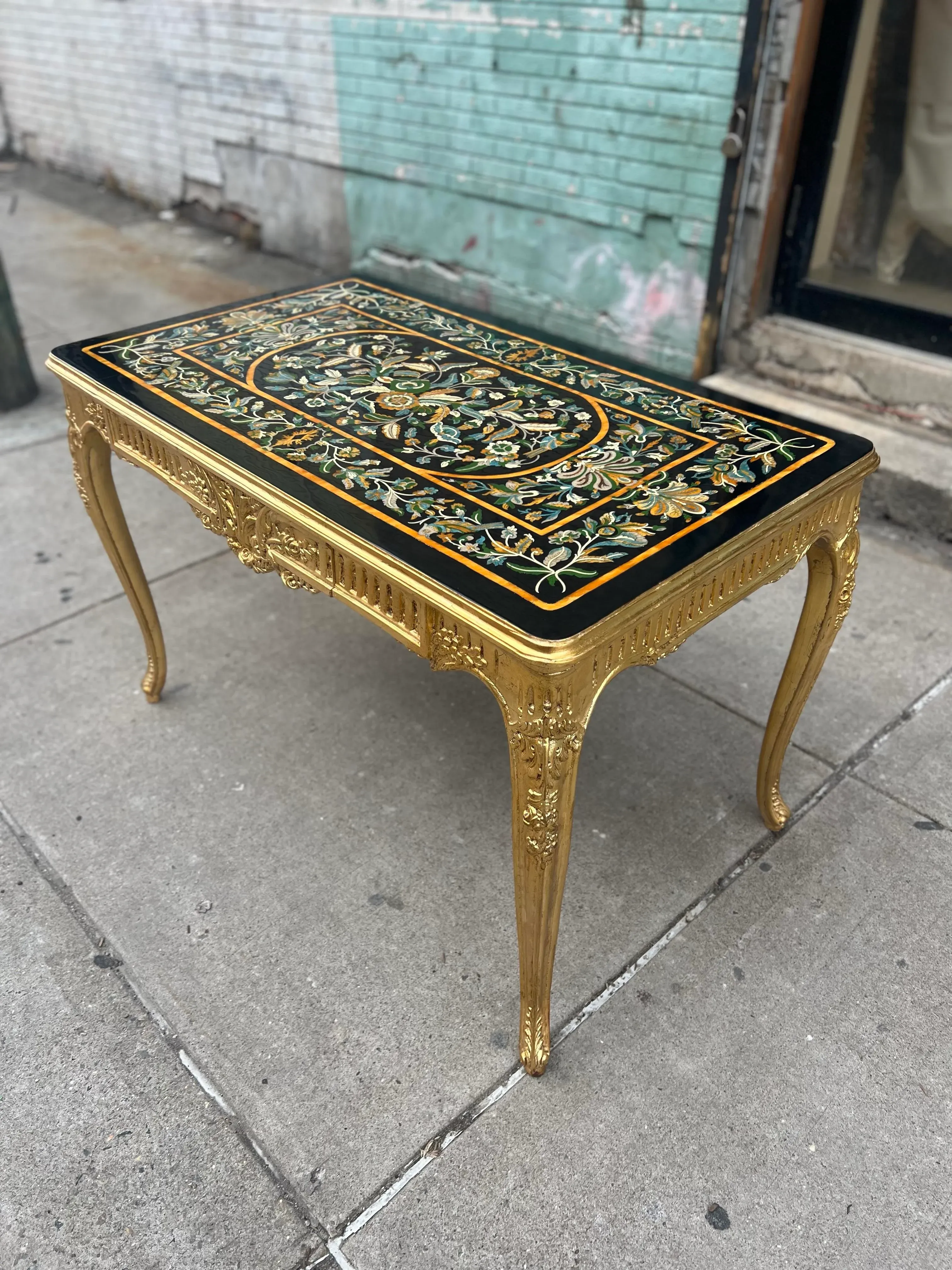 1960s Neoclassical Style Italian Scagliola Table | Chairish