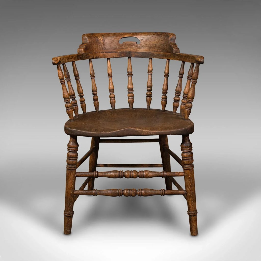 アンティーク 木製 smokers bow 椅子1900年物 1900s Antique Victorian English Ash and Elm Smoker's Bow Chair