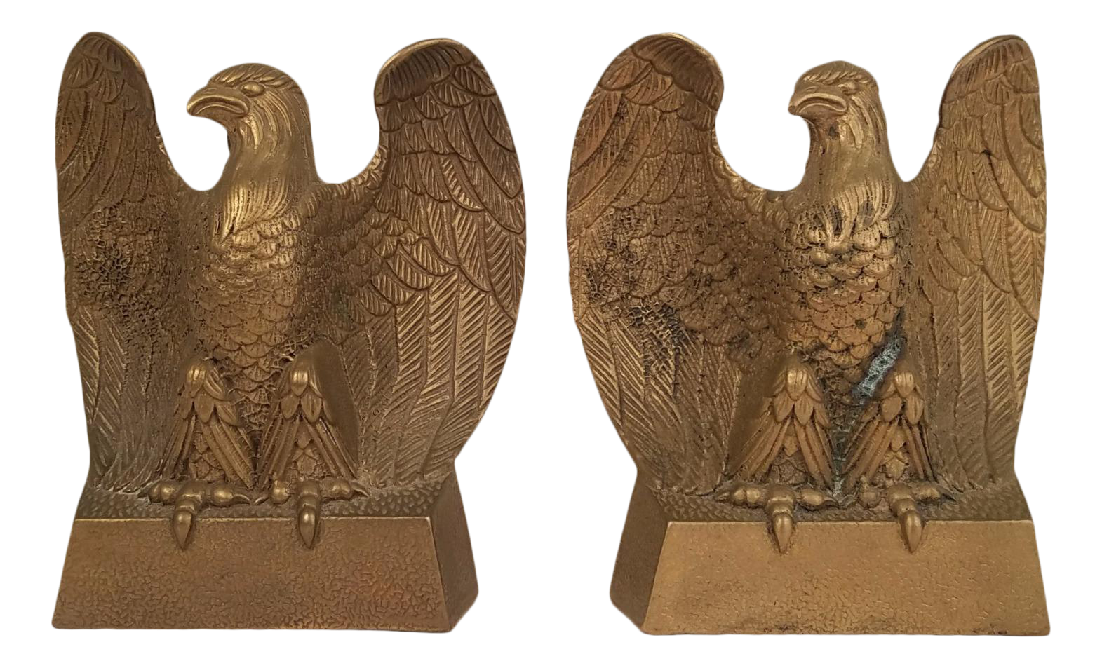 Vintage Brass Eagle Bookends A Pair Chairish