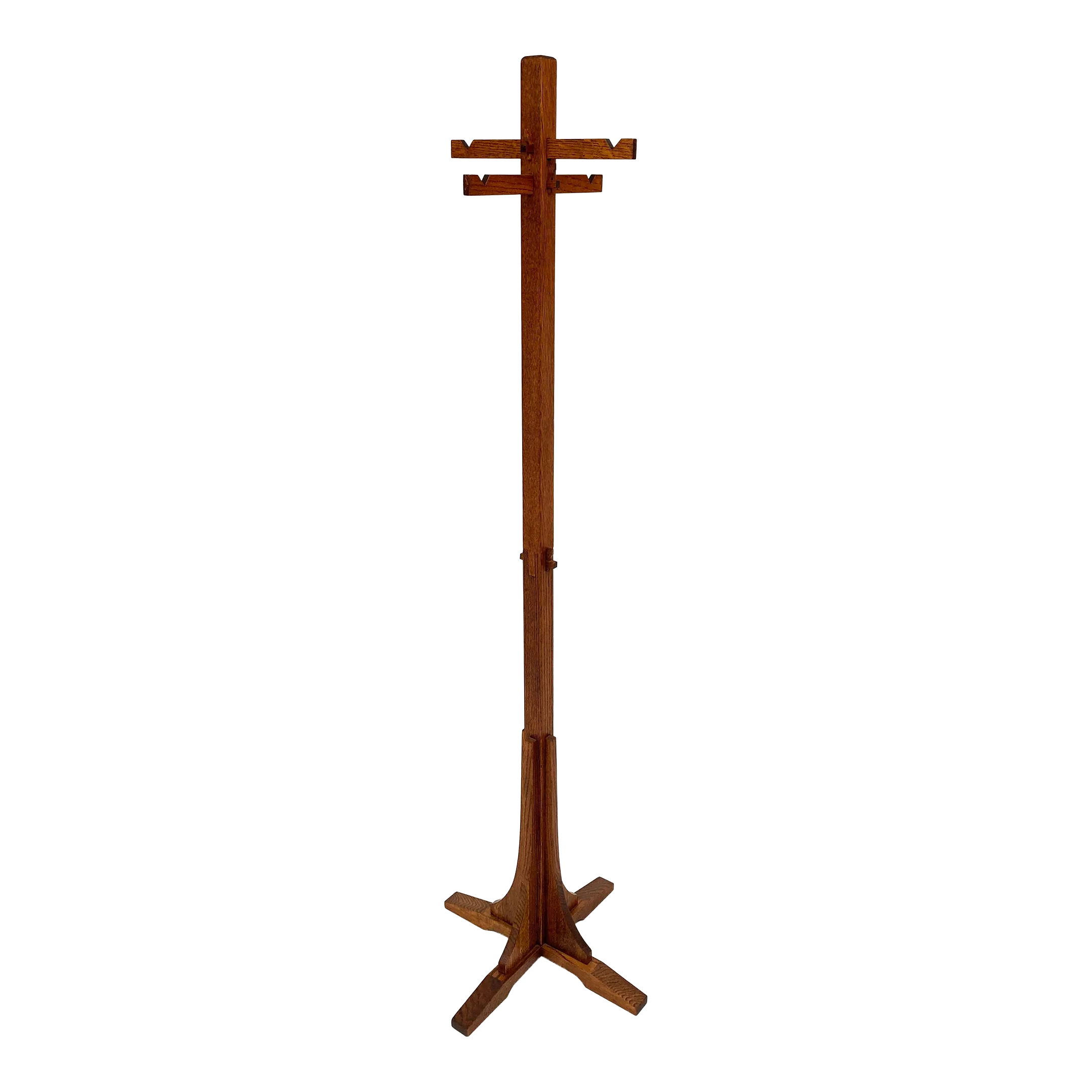 Vintage Oak Mission Style Coat Rack Chairish