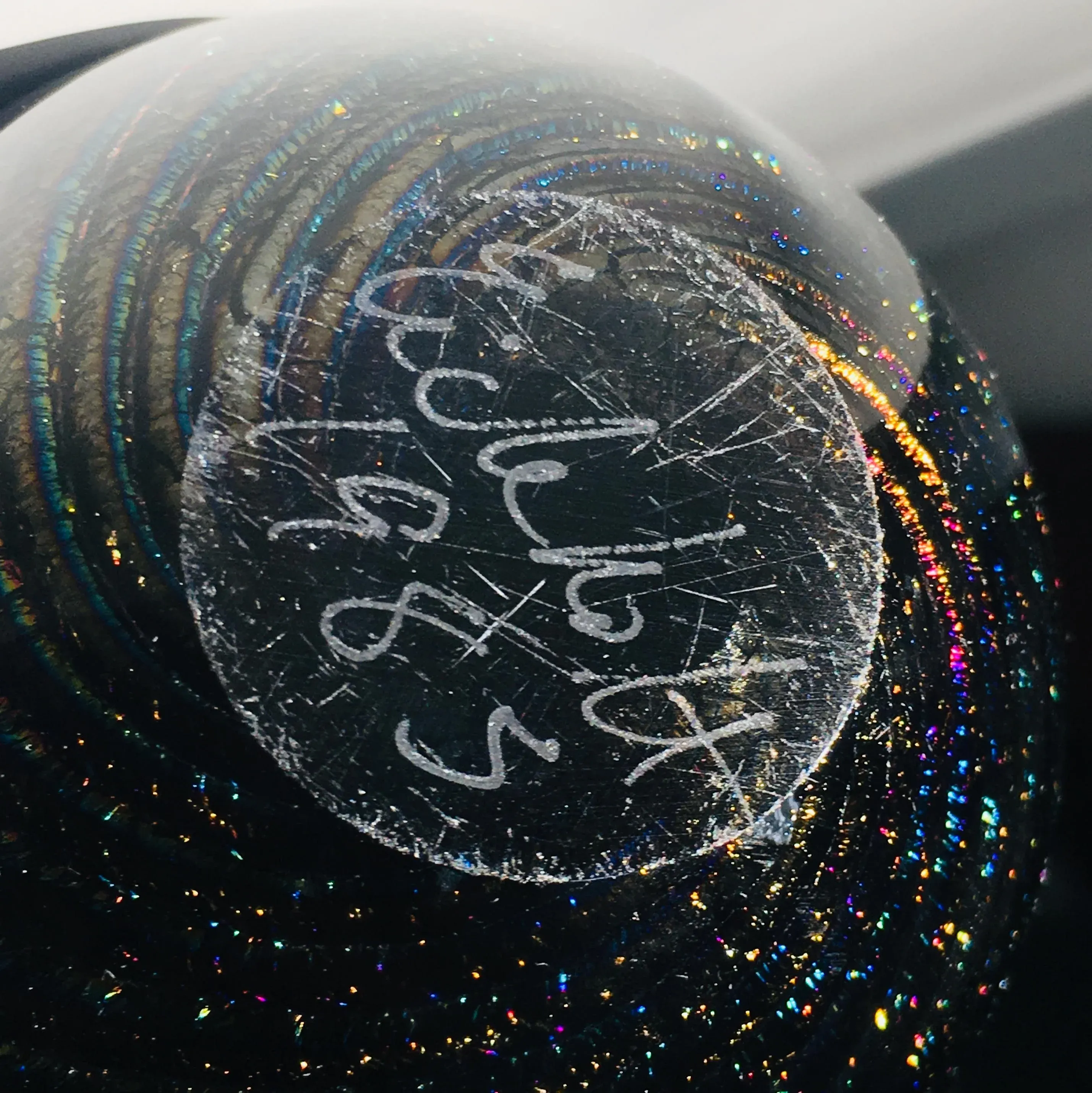ガラス作家 Robert Eickholt 香水瓶  希少 1990年 在銘 Robert Eickholt Perfume Bottle Art Glass Signed Iridescent