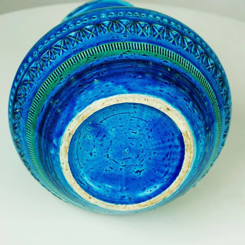Mid-Century Italian Rimini Blu Ceramic Jar attributed to Aldo