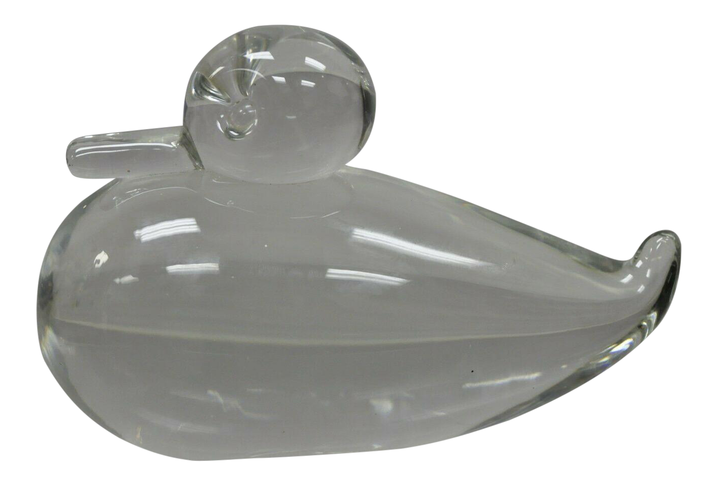 Vintage Crystal Leaded Glass Modern Mallard Duck Figurine Sculpture Chairish