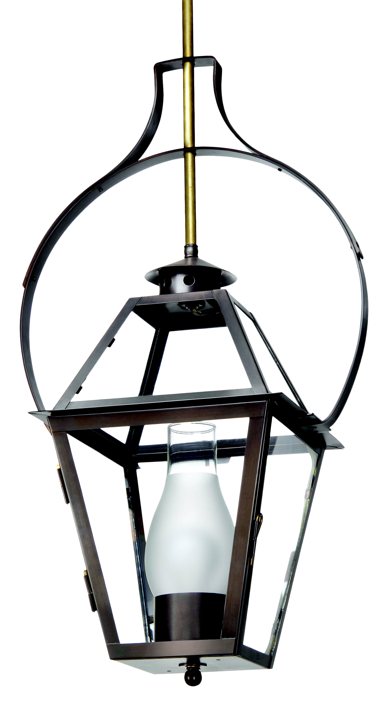 Lantern Scroll Charleston Hanging Yoke Lantern Bronze Chairish