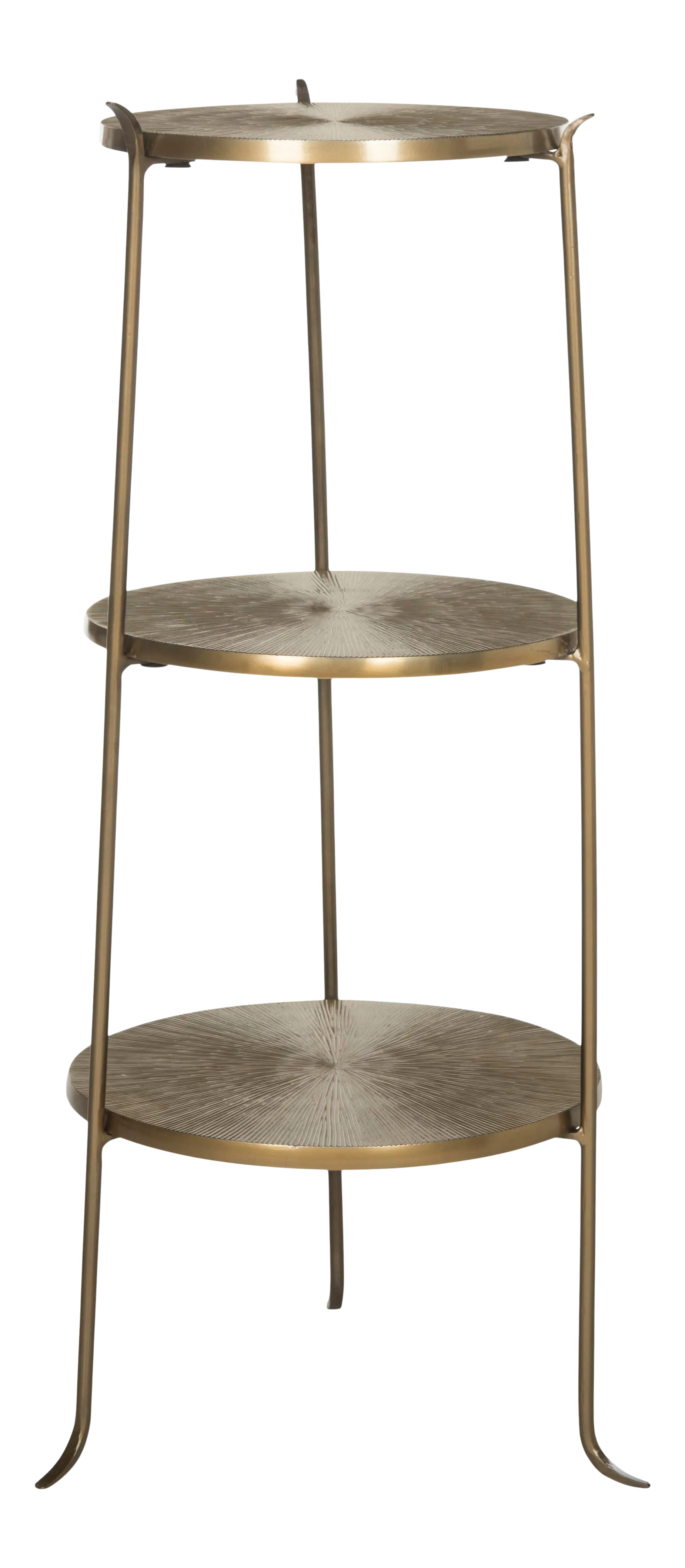 3 Tier Side Table, Brass Chairish