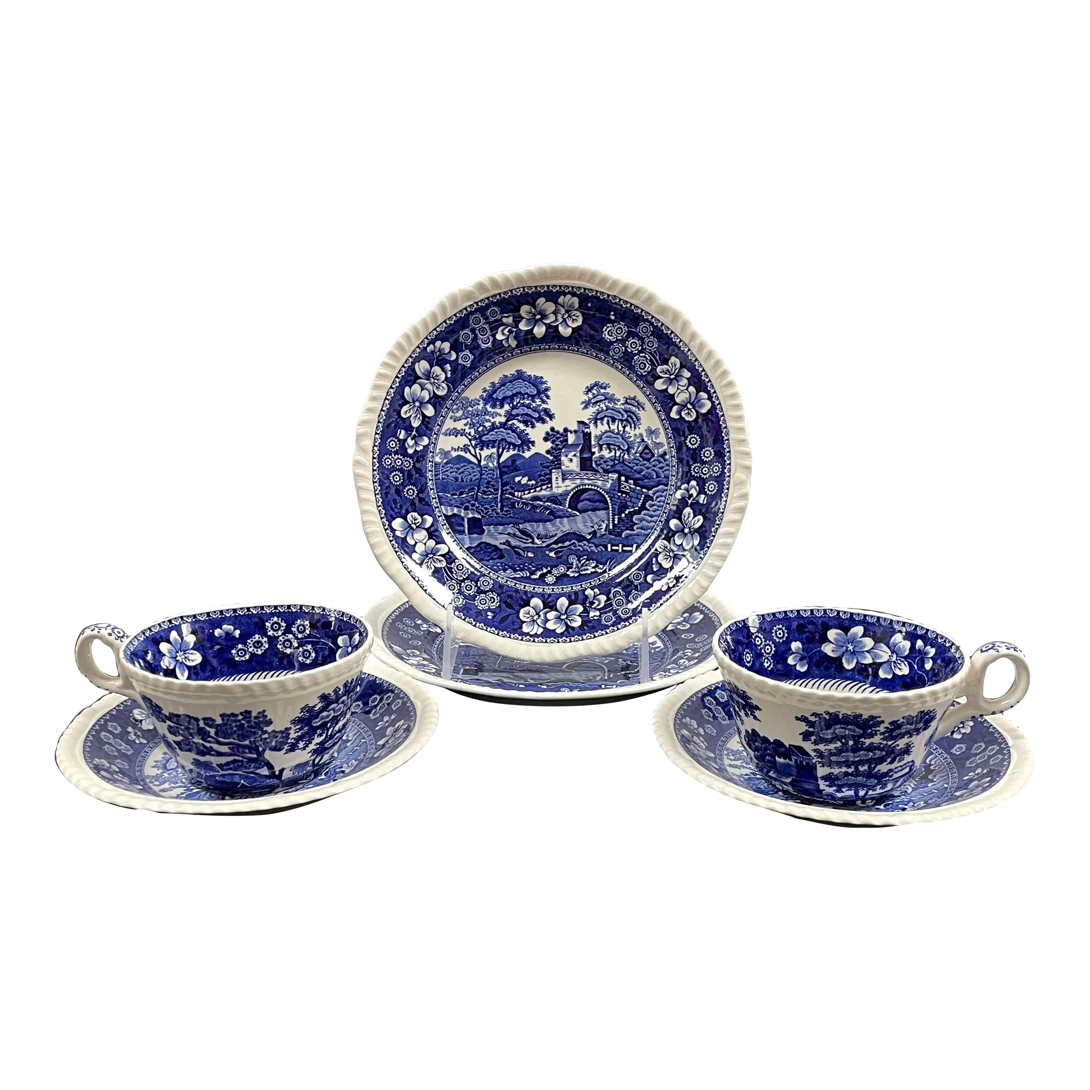 Vintage Copeland Spode Blue and White 'Spode's Tower' Transferware