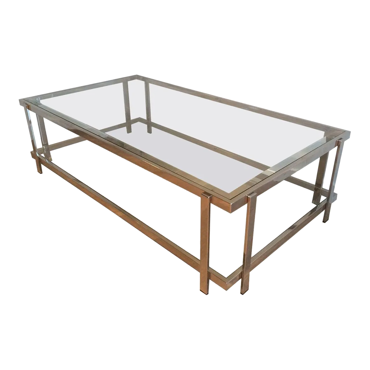 Large Chrome Coffee Table Chairish