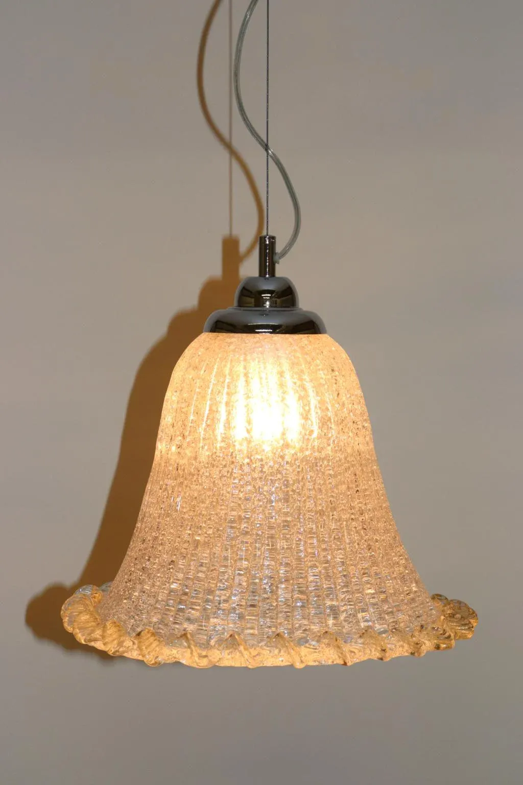 Damasco Murano Luce Crystal \Graniglia\ Pendant.