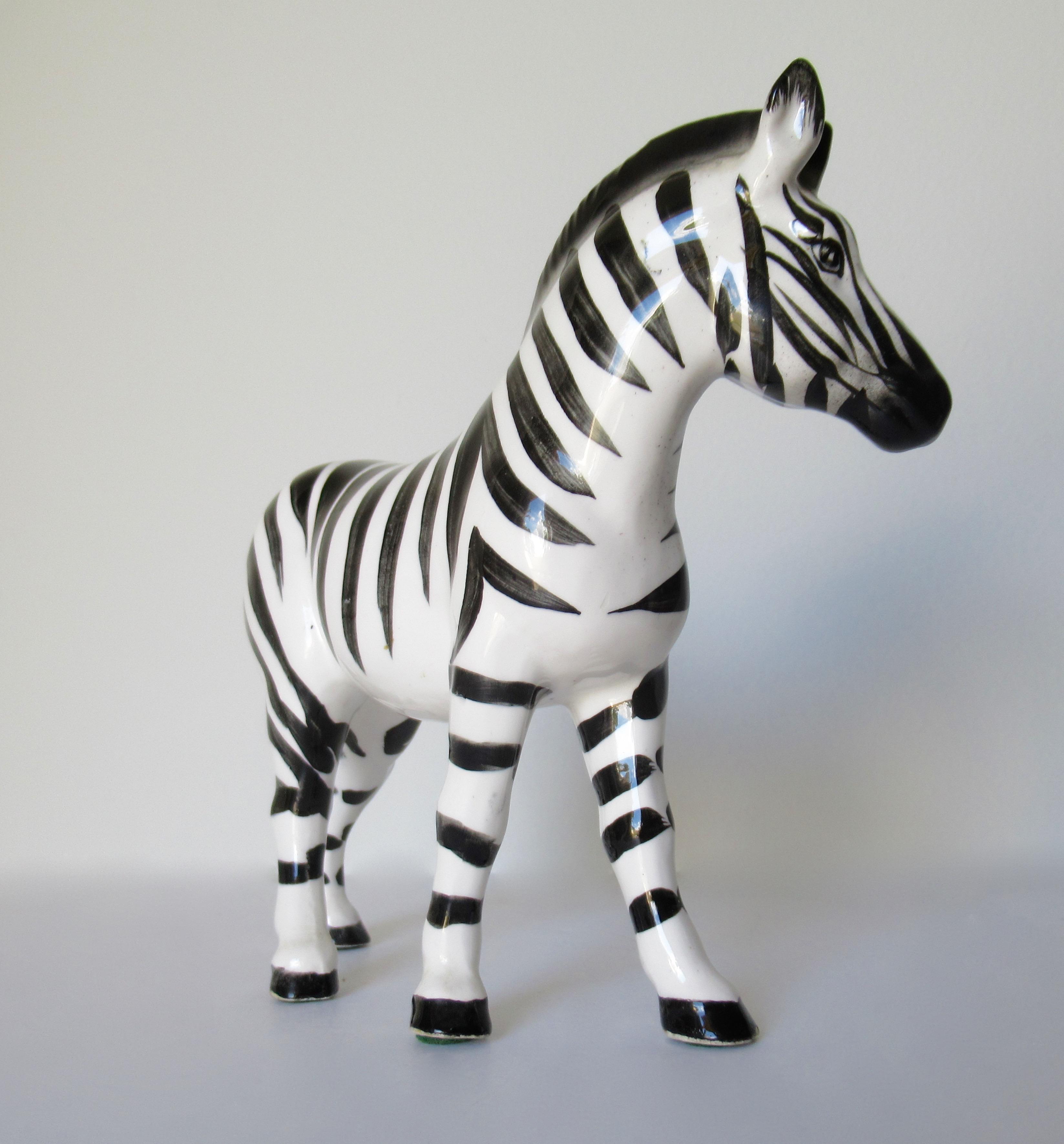 EM様御専用 ブラジリアン Lenny ZEBRA and white OP C.1960's Mid-Century Nippon Hand Painted Porcelain Glazed