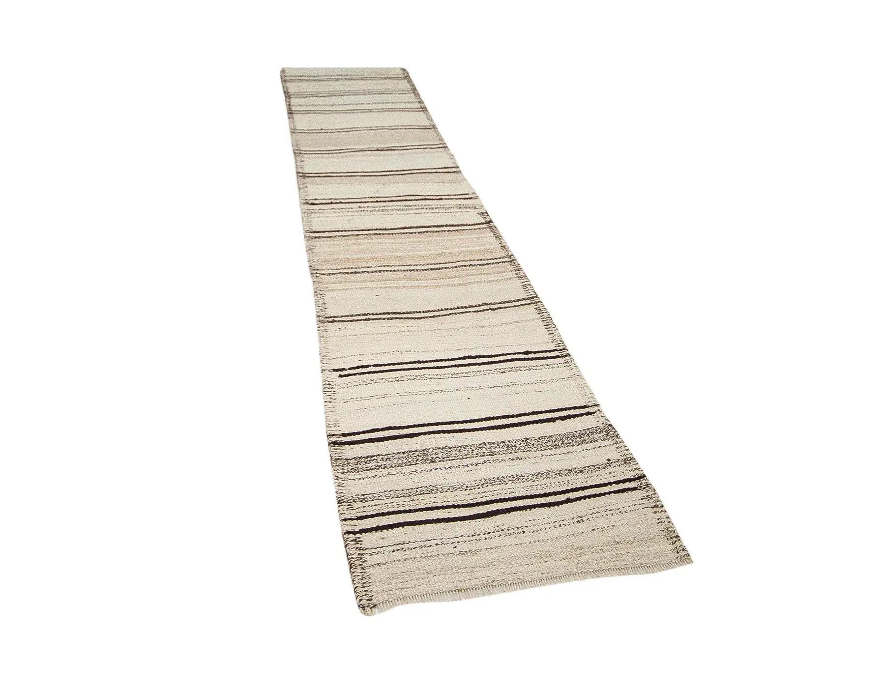 Vintage Natural Striped Kilim Runner