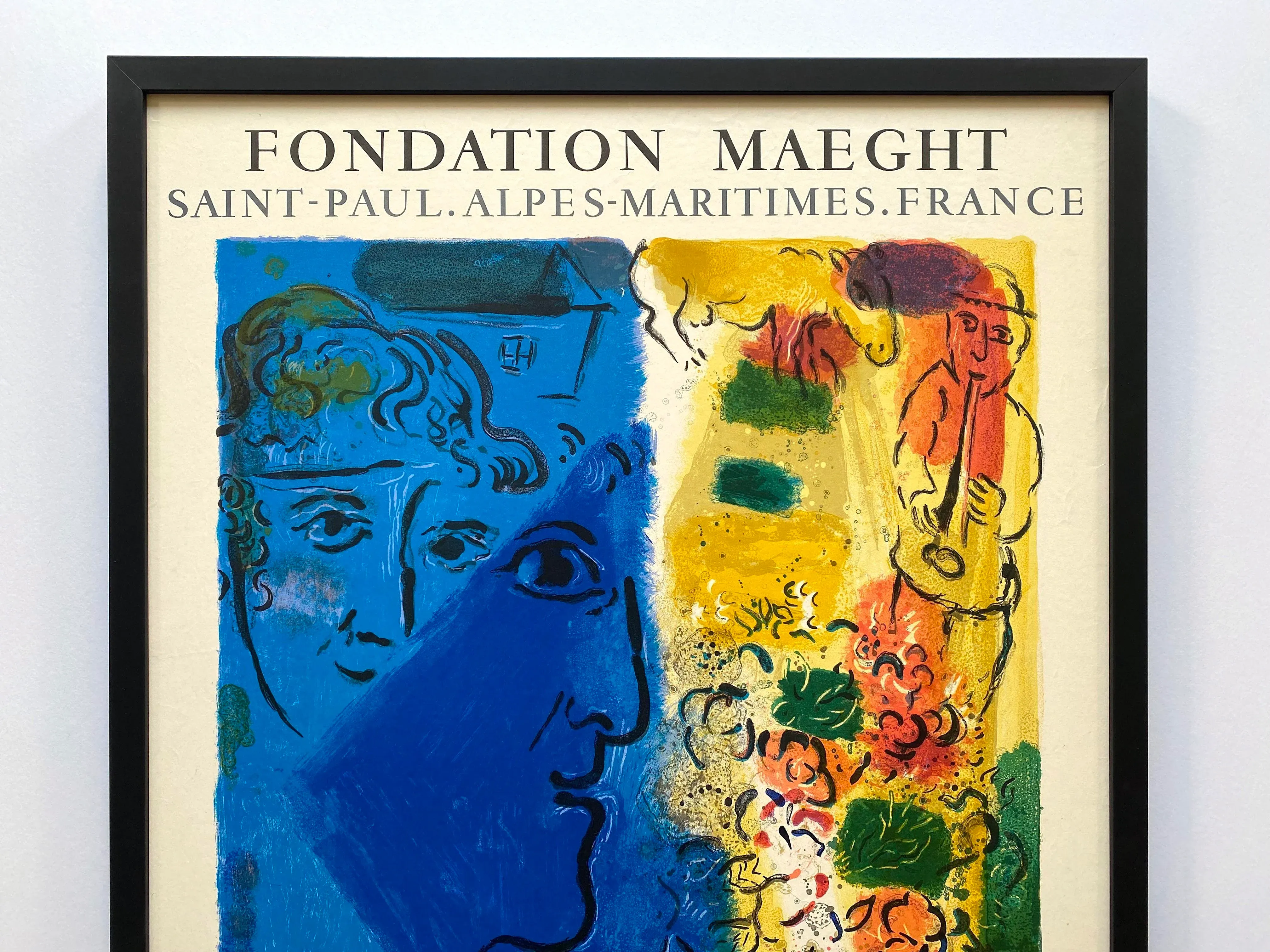 【ヴィンテージ 】Marc Chagall 1949年ポピーフレーム入りポスター ヴィンテージ 】Marc Chagall 1949年ポピーフレーム入りポスター