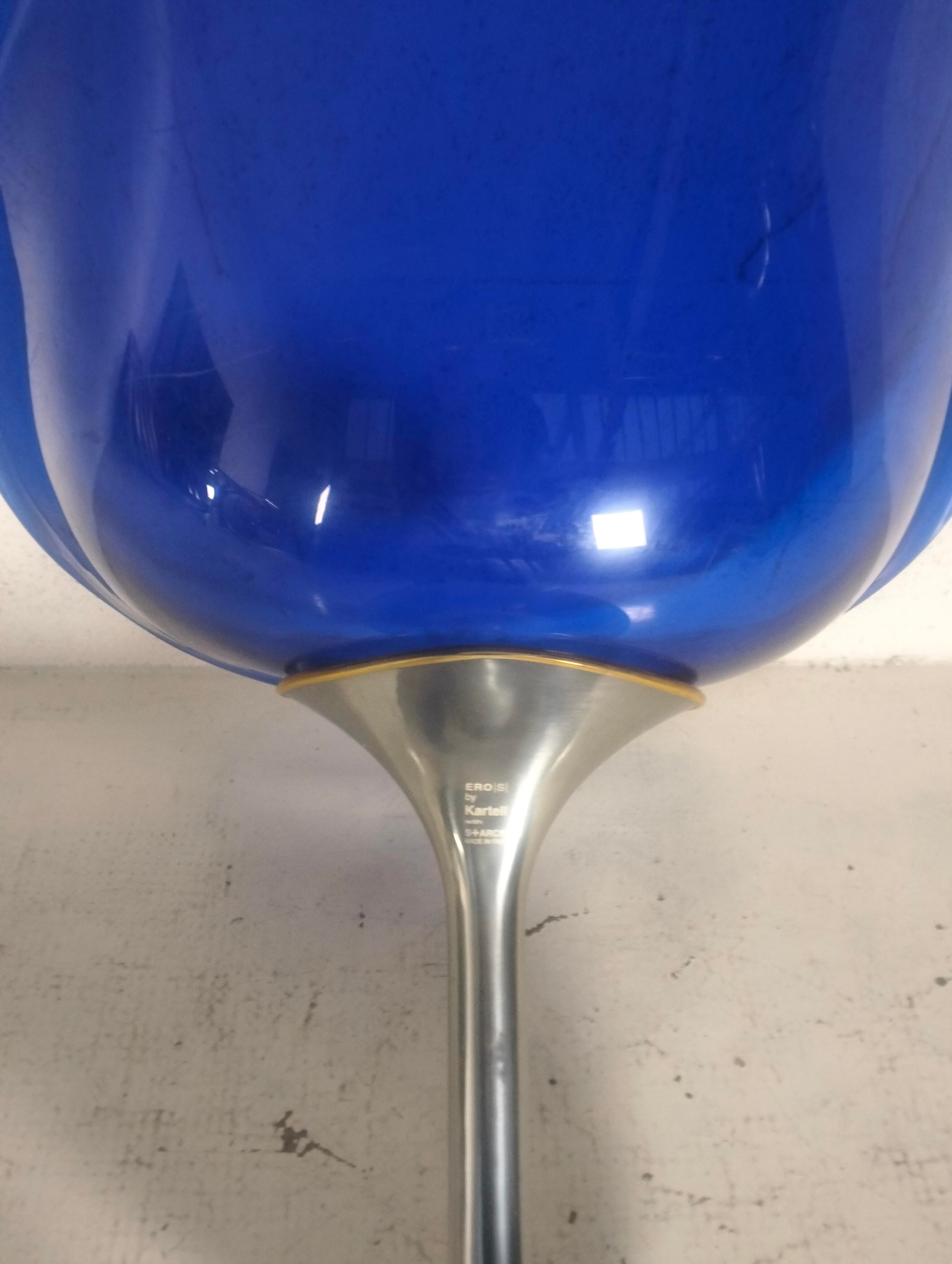 Eros Swivel Blue Chair by Philippe Starck for Kartell, 1990s