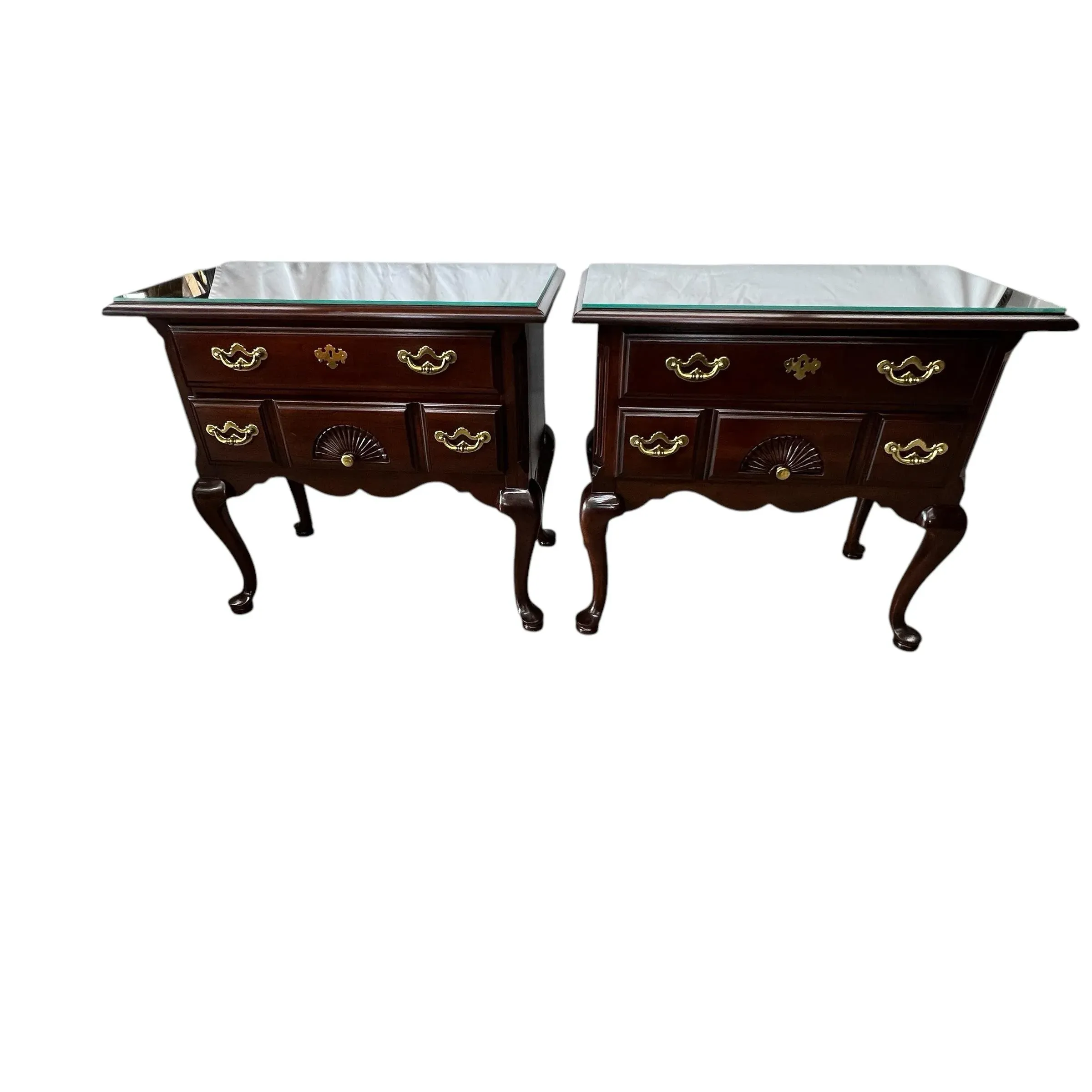 Thomasville Mahogany Two Drawer Large Size Nightstand/ Side Table
