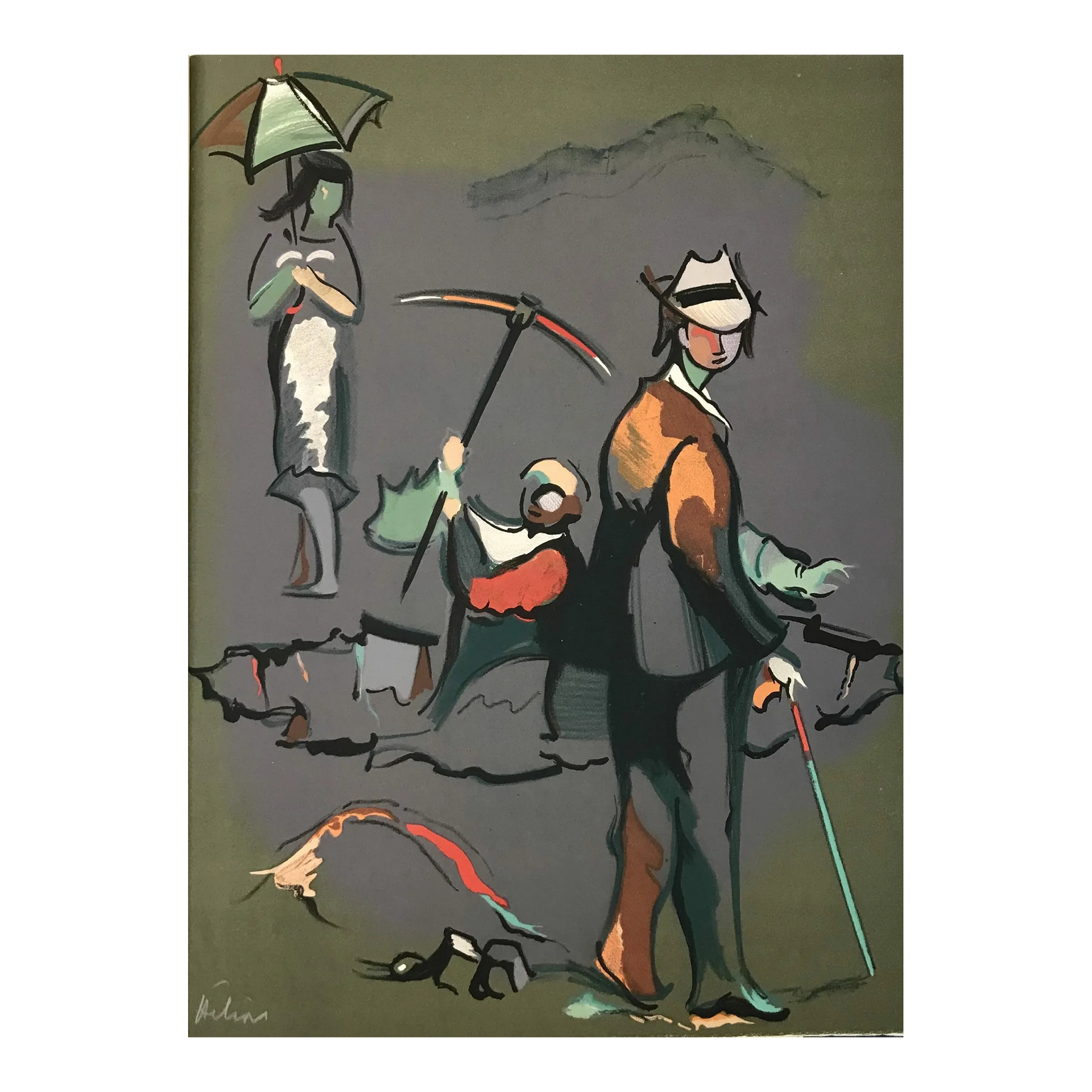 Jean Helion Signed Original Lithograph Elargissement Du Temps 1972*