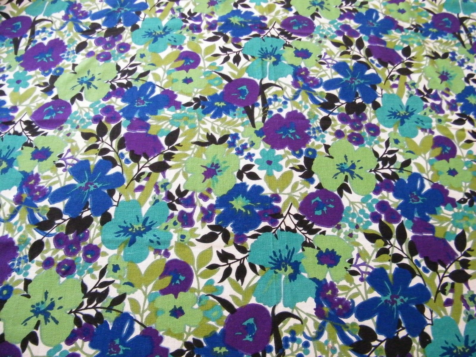 Vintage Floral Everfast Violet Fabric 1 Yard Chairish