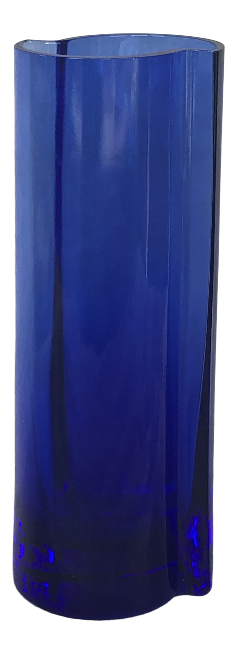 1980s Cobalt Blue Glass Vase Chairish