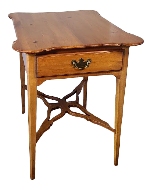 Vintage Maple Side Table With Drawer Chairish