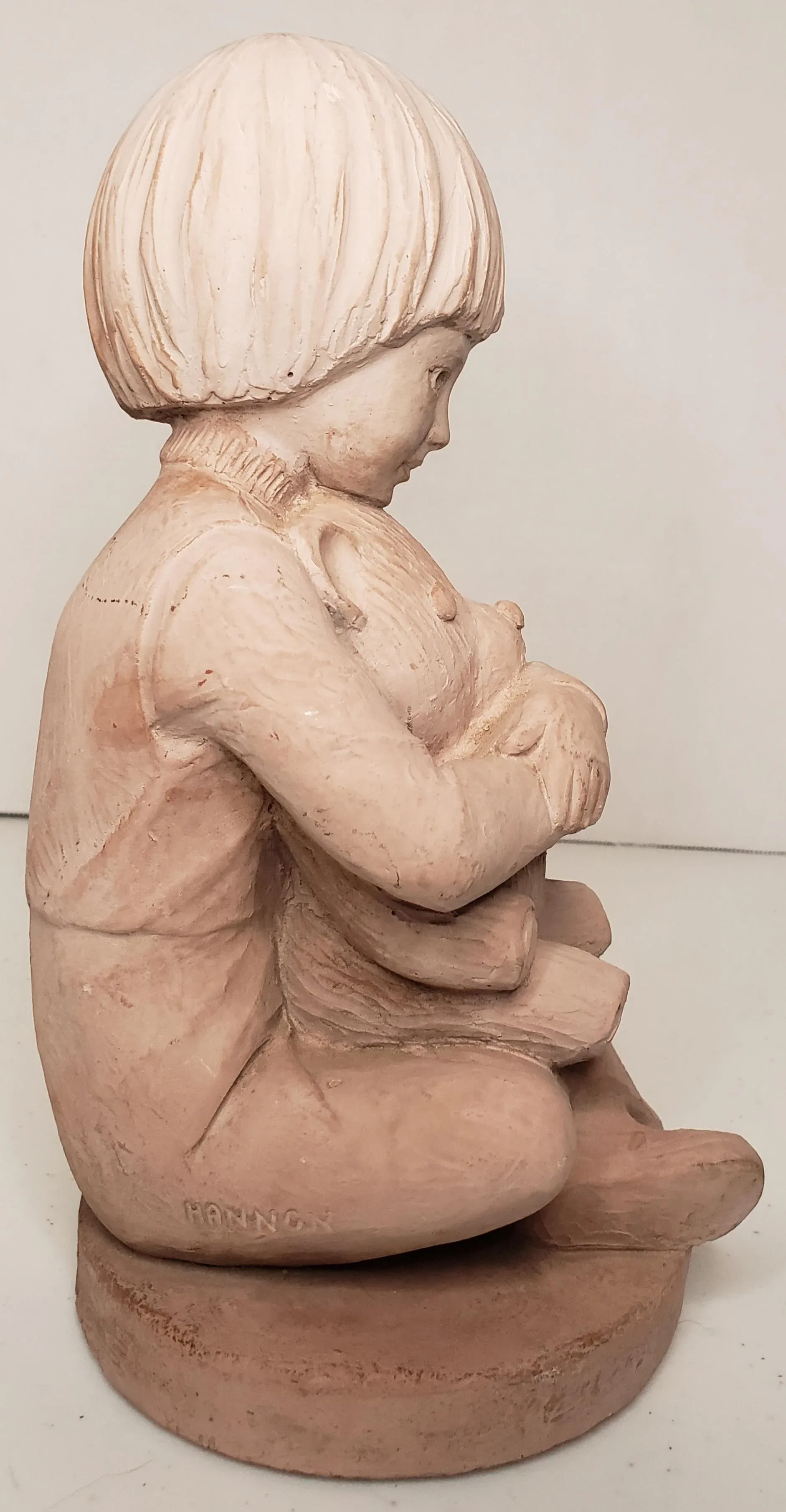 Vintage 1982 Austin Productions Sculpture Signed Hannon Child With