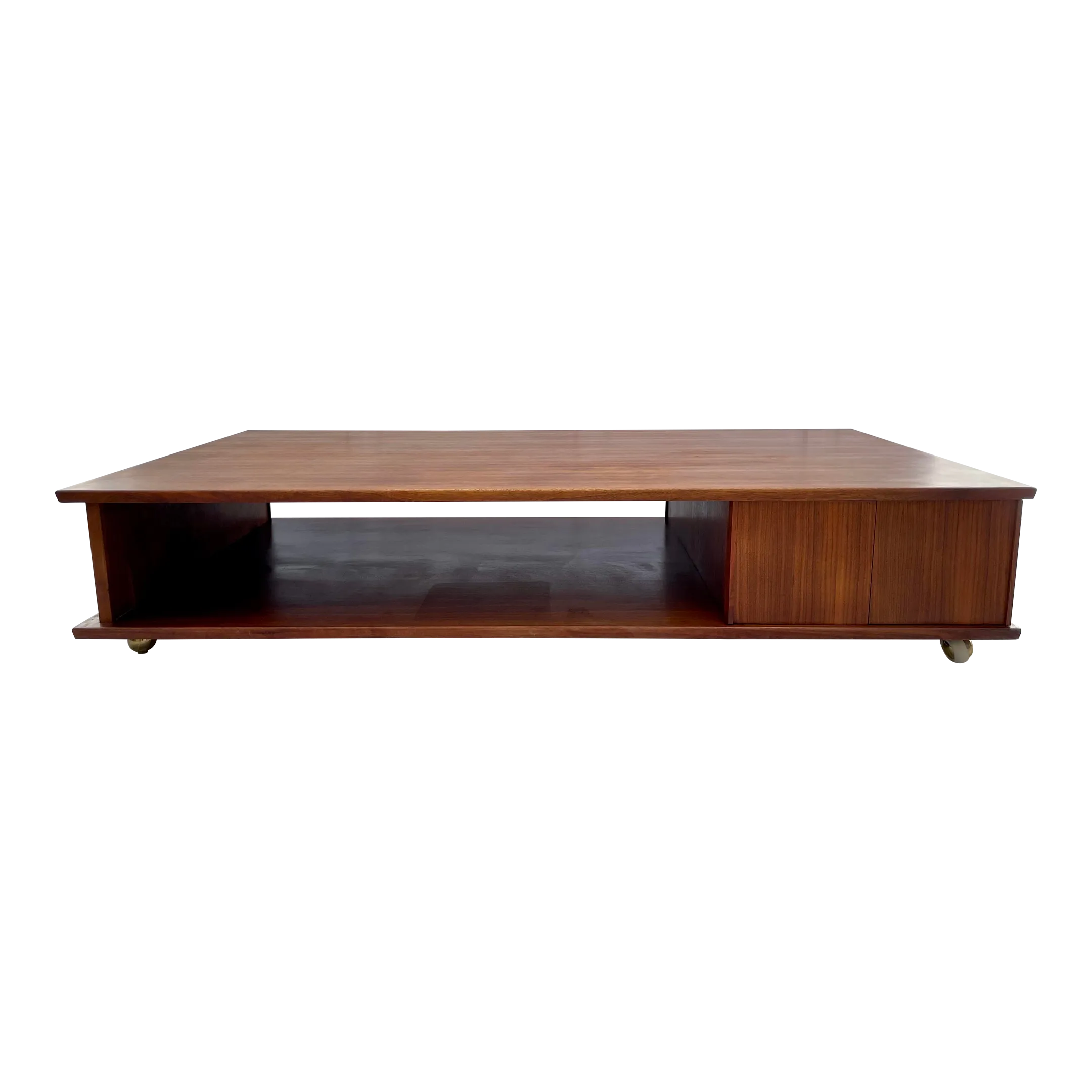 MidCentury Modern Rectangular Solid Wood Coffee Table Chairish