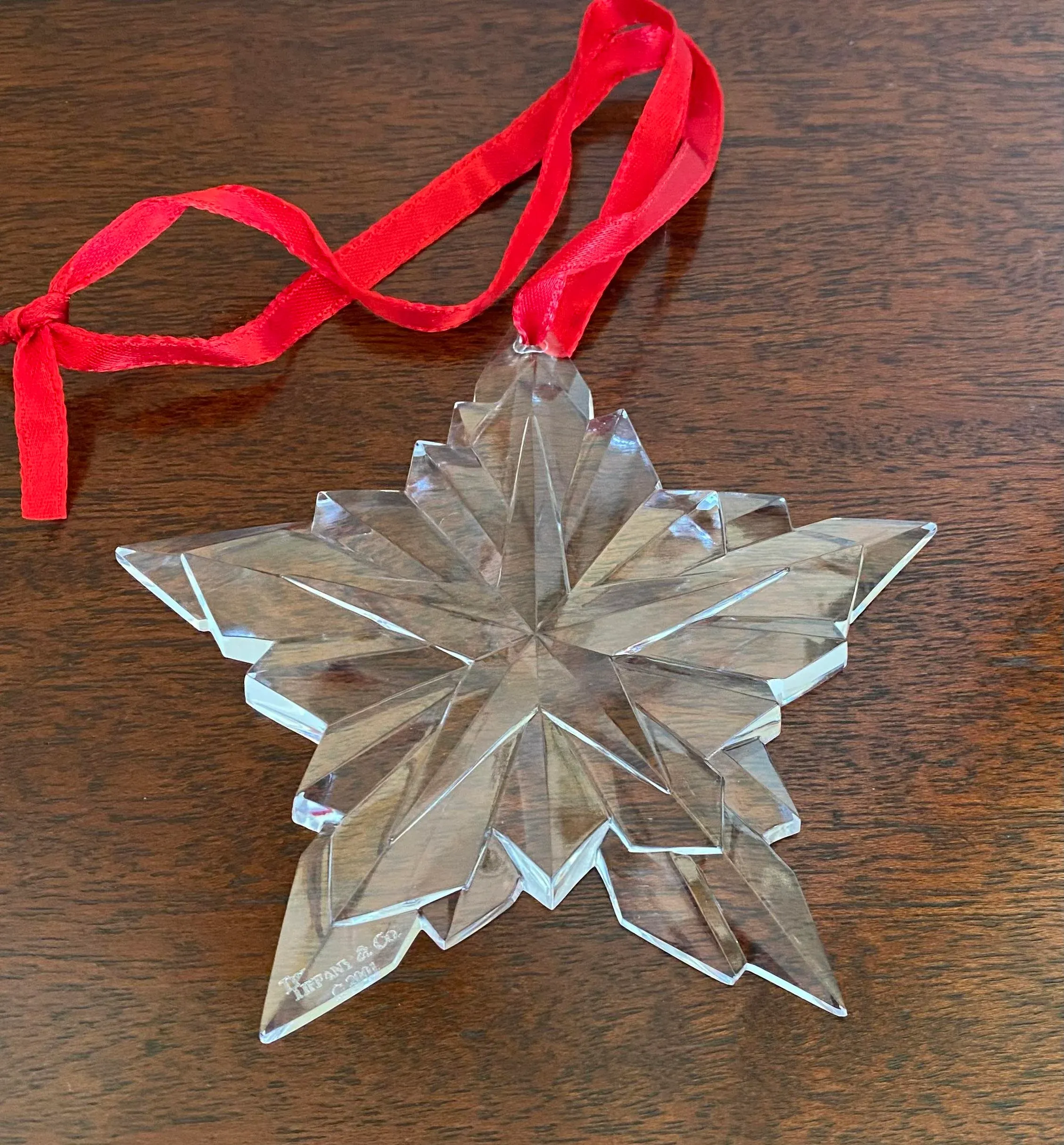 Boxed Tiffany & Co Crystal Star Ornament | Chairish