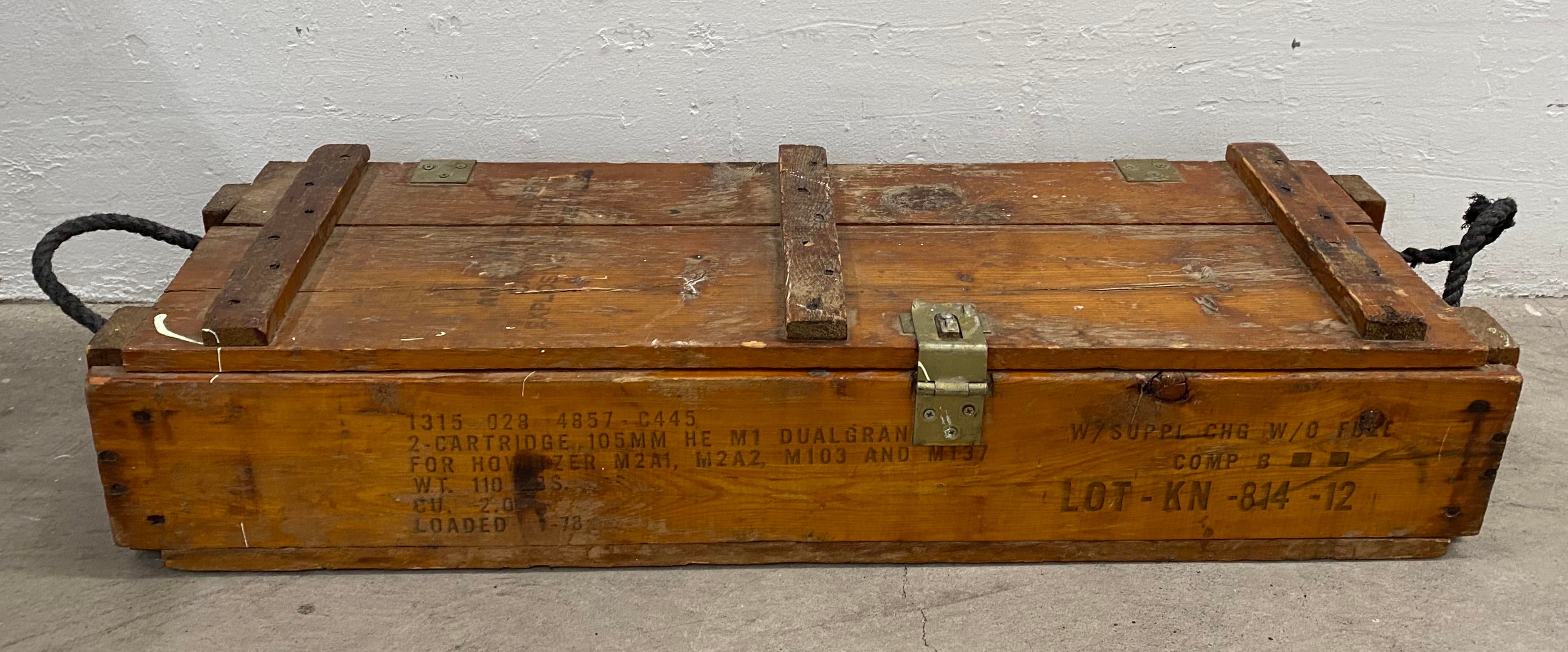 Vintage Wooden Munitions Box C.1950 | Chairish