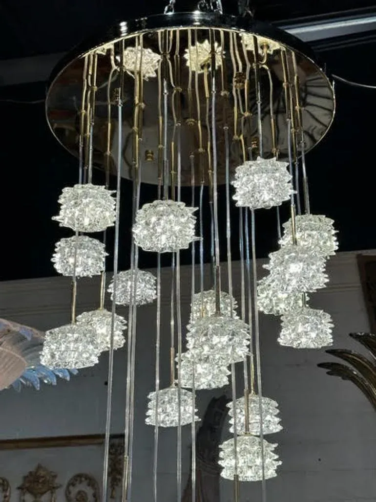 Modern Murano Glass Rostri Cup Suspension Chandelier