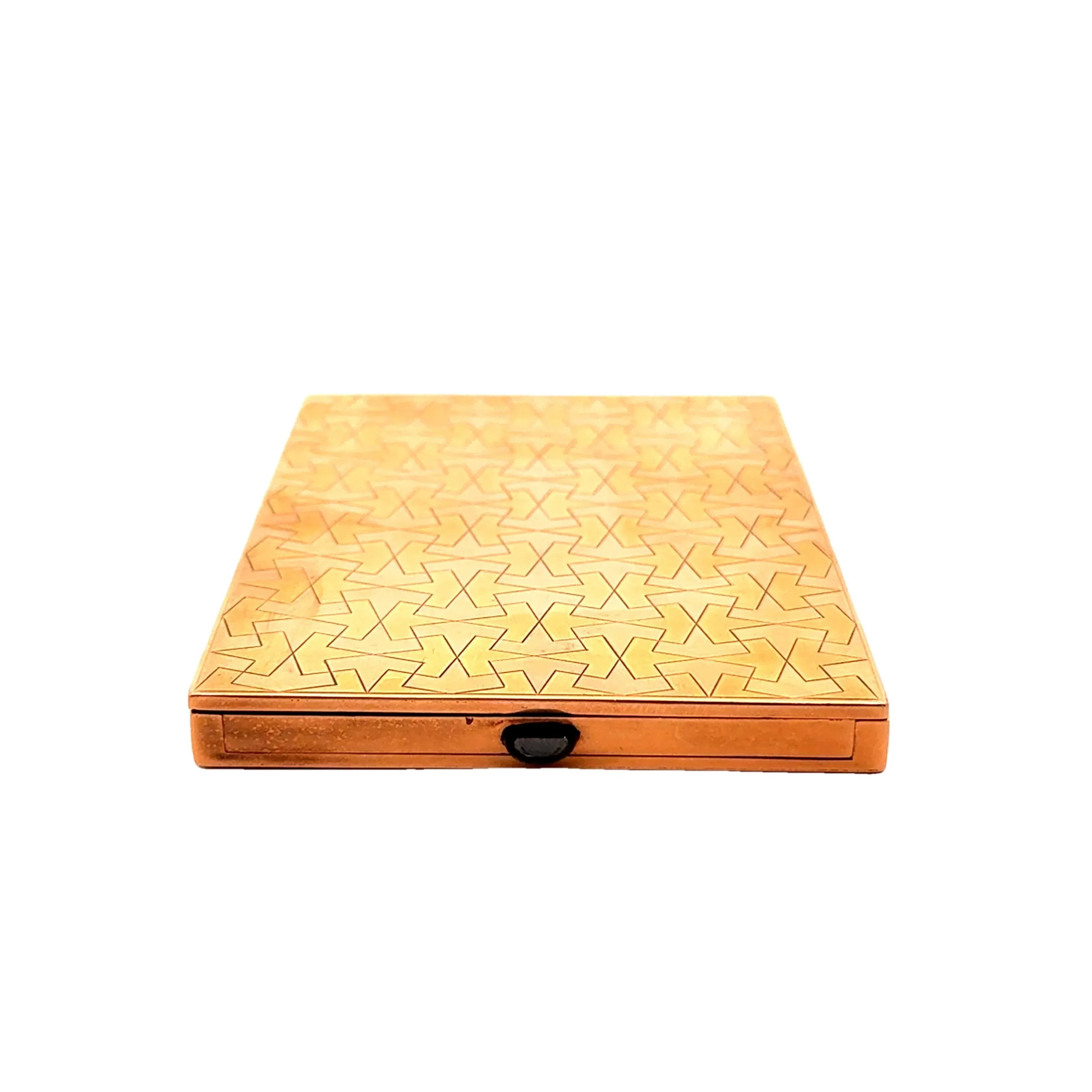 18k gold cigarette case schlumberger flat weave 18K Two Tone Gold Buccellati