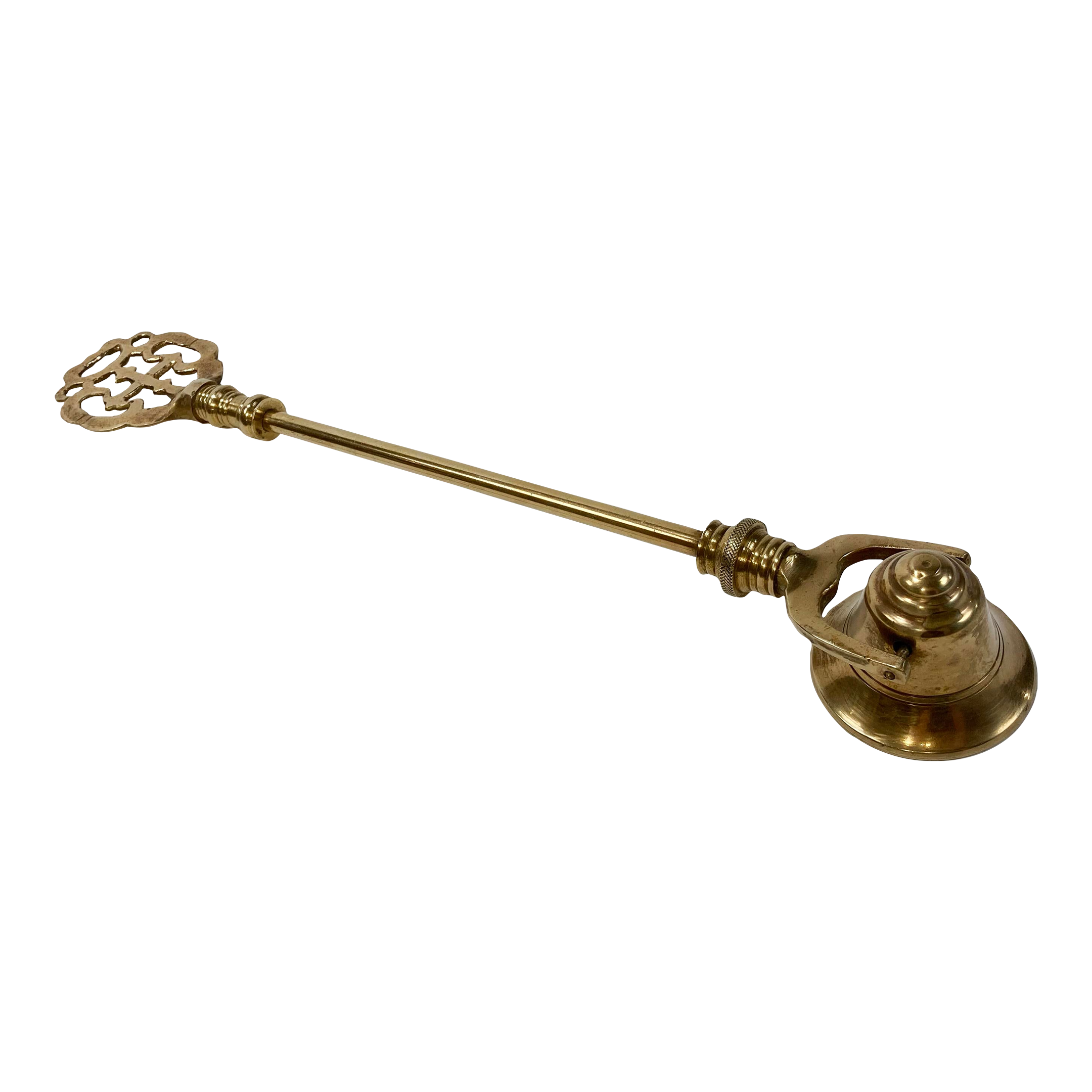 Ornate Vintage Brass Candle Snuffer | Chairish