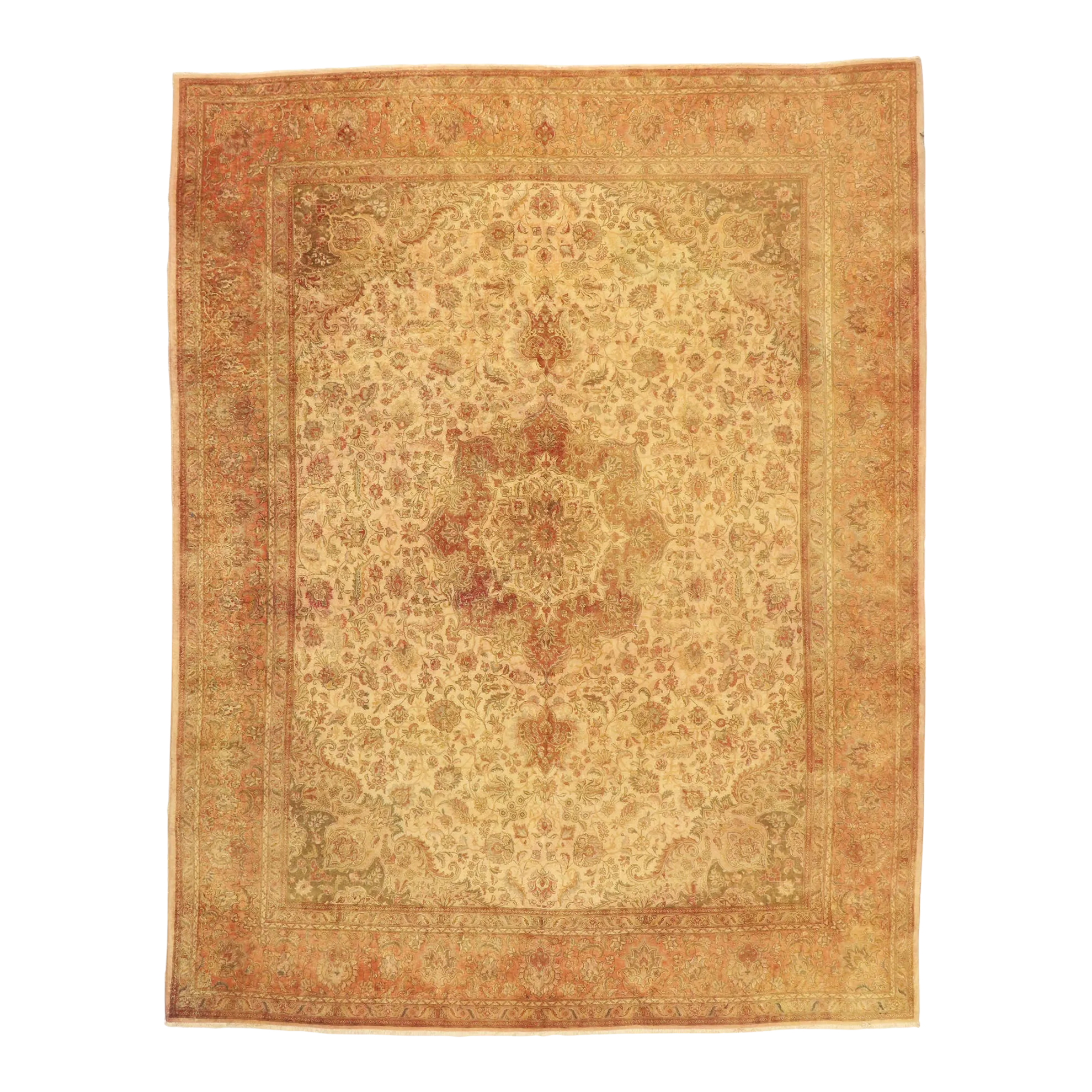 Vintage Persian Tabriz Rug - 09\'08 X 12\'07