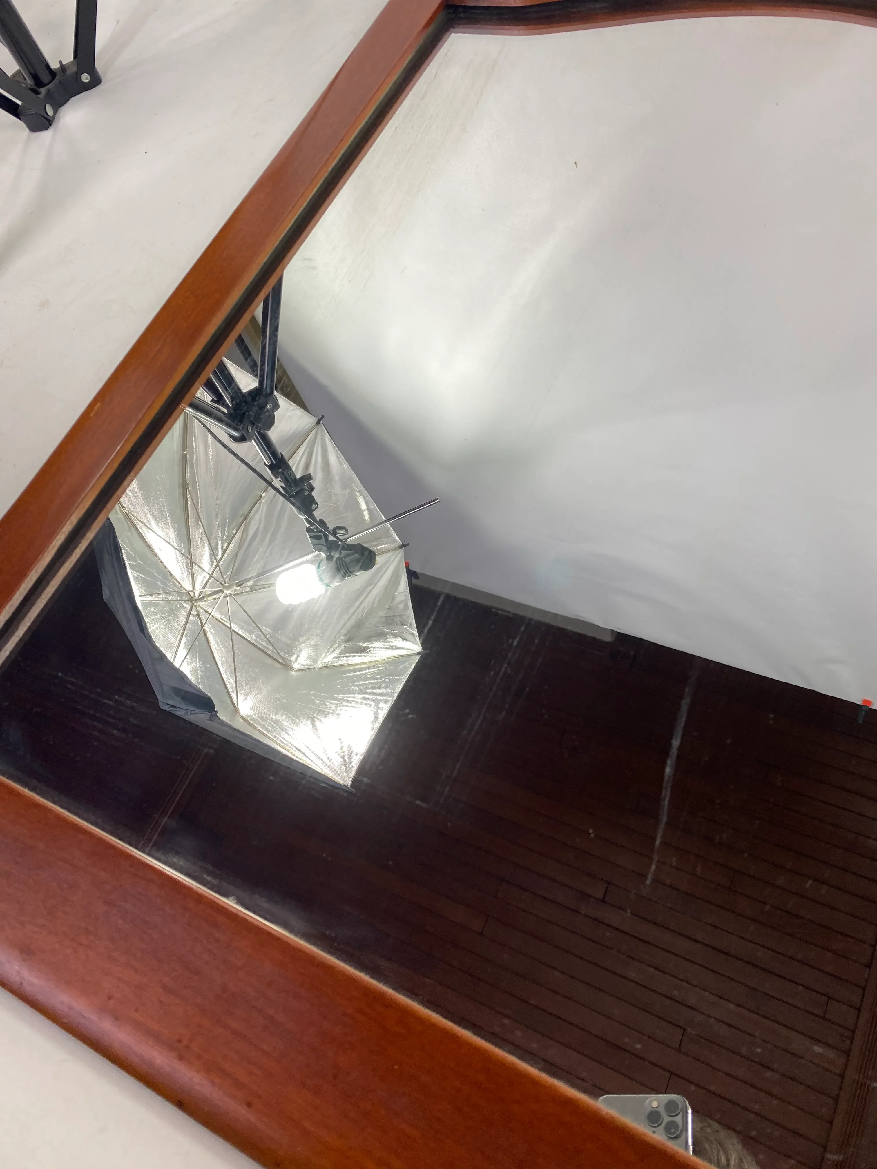 wall mirror / 昭和レトロ Vintage Cushman Colonial Style Solid Hard Rock Maple Wall