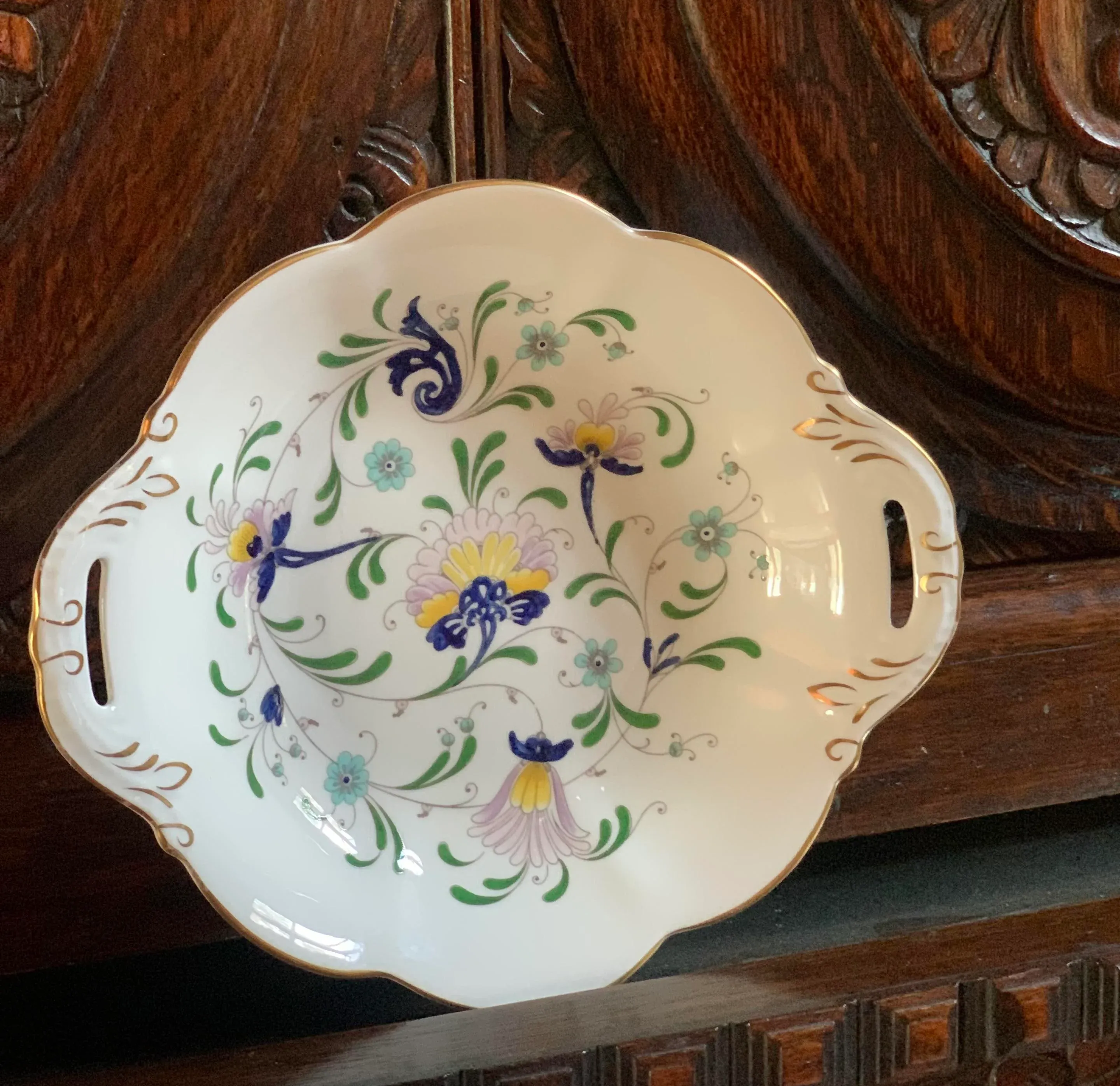 Vintage English Coalport 'Pageant' Pattern Bone China Biscuit or