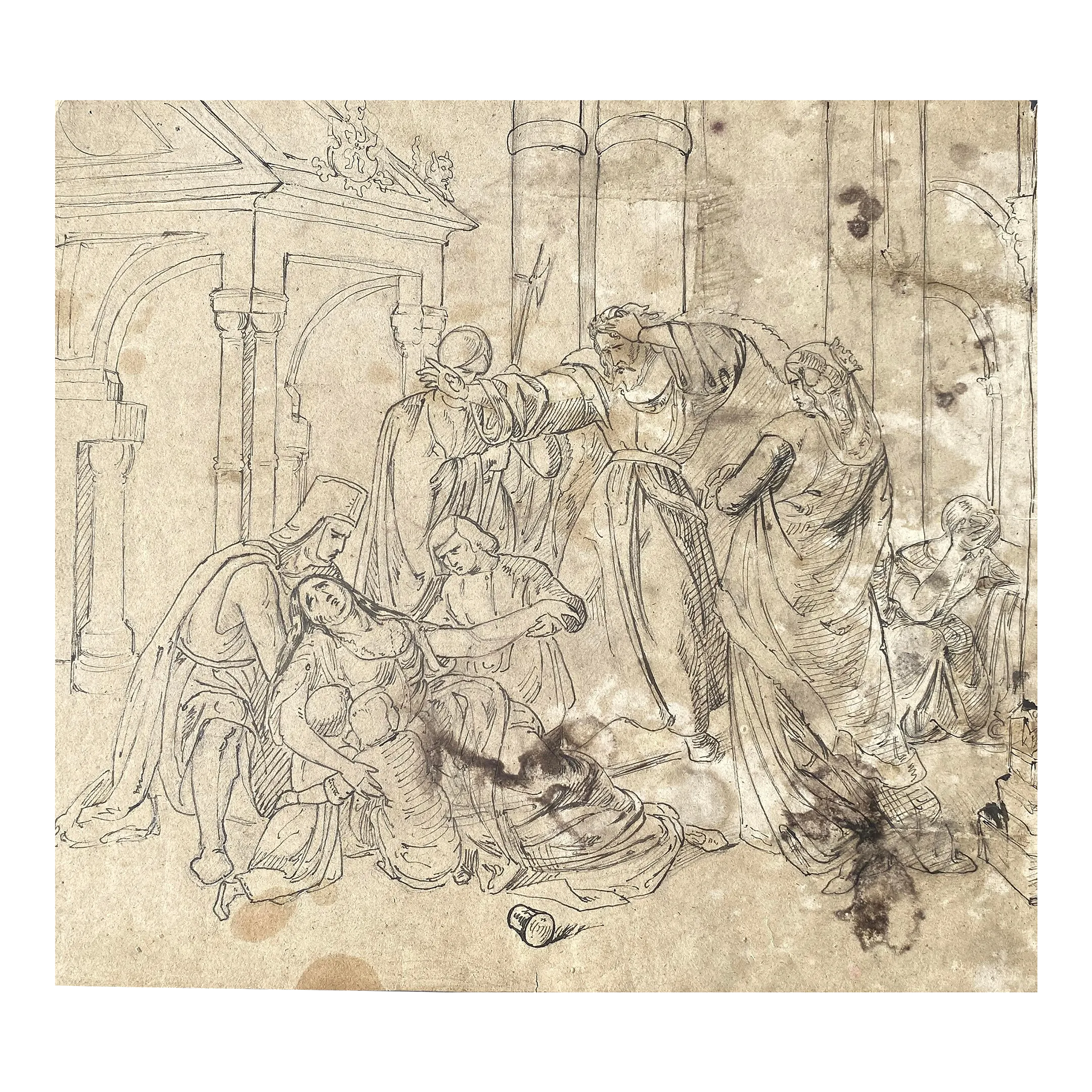 Antique Old Master Drawing | Chairish