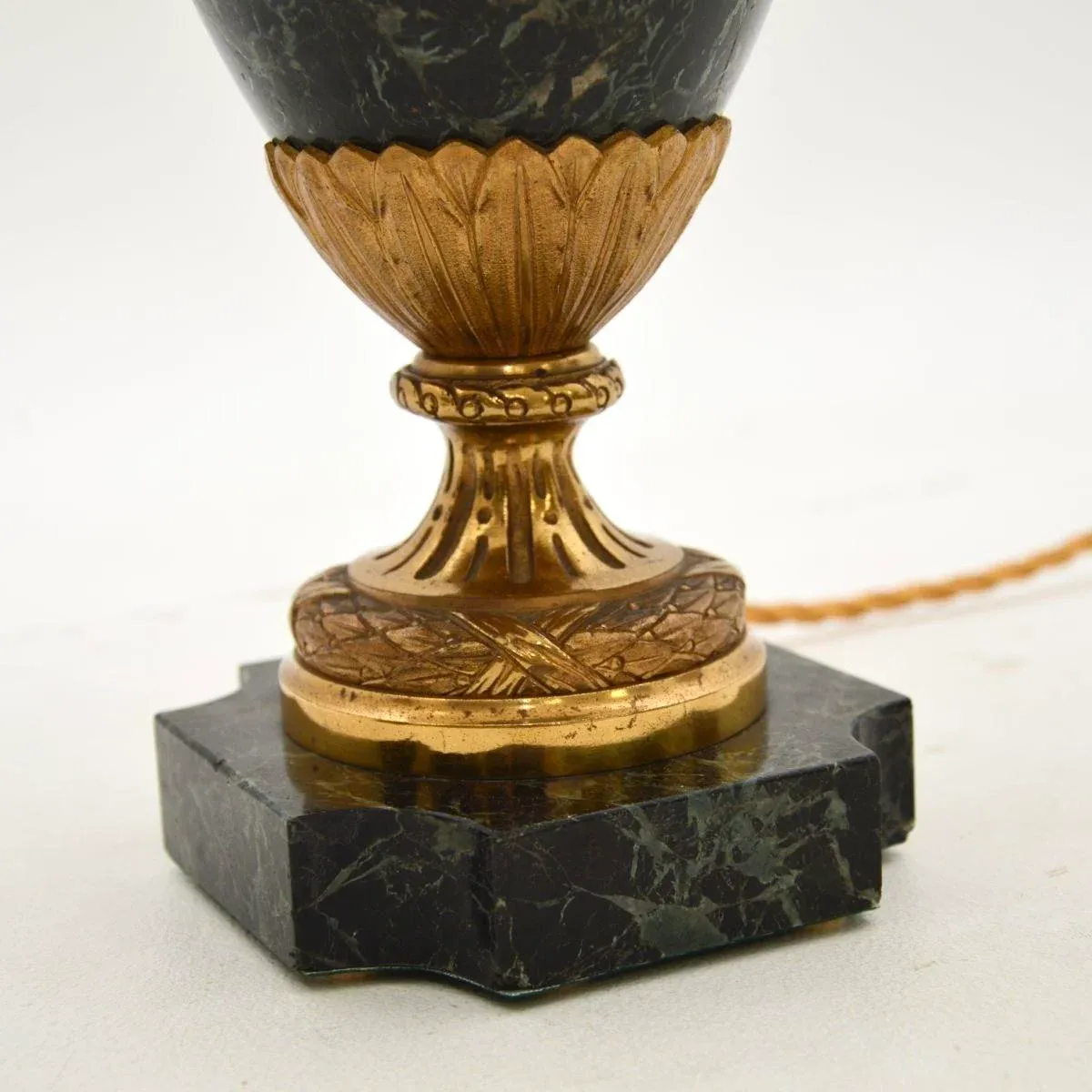 coyseio outerwearAntique French Marble and Gilt Bronze Lamps, 1890s, Set of 2