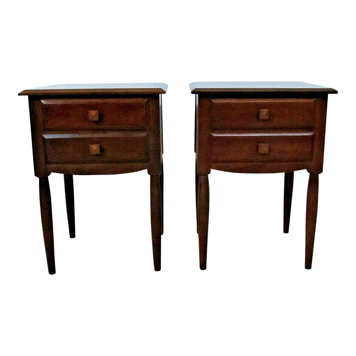 Ethan Allen Nightstands, Two Drawer End Tables, 155306 A Pair Chairish