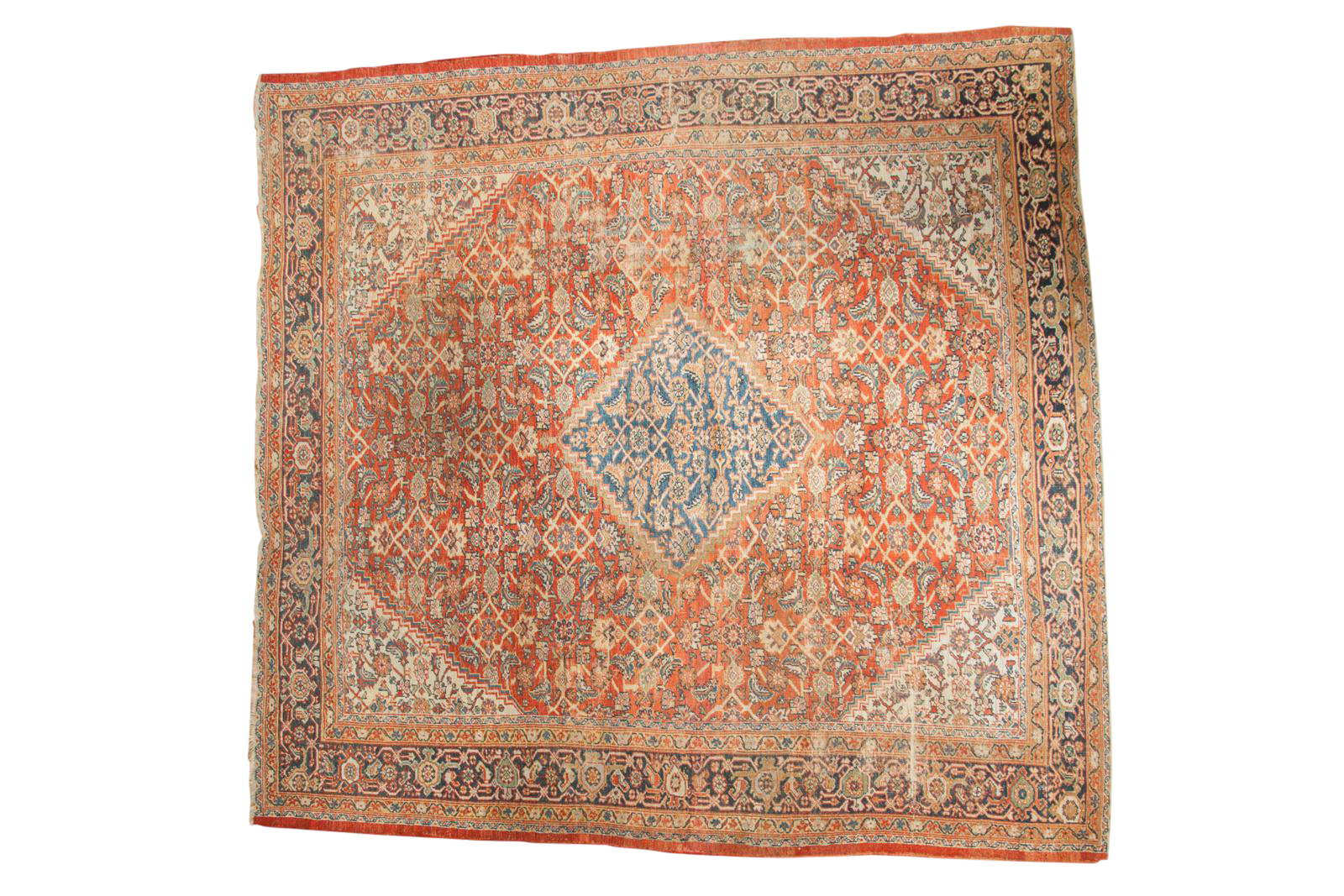 Antique Mahal Square Carpet 9'11" x 9'8" Chairish