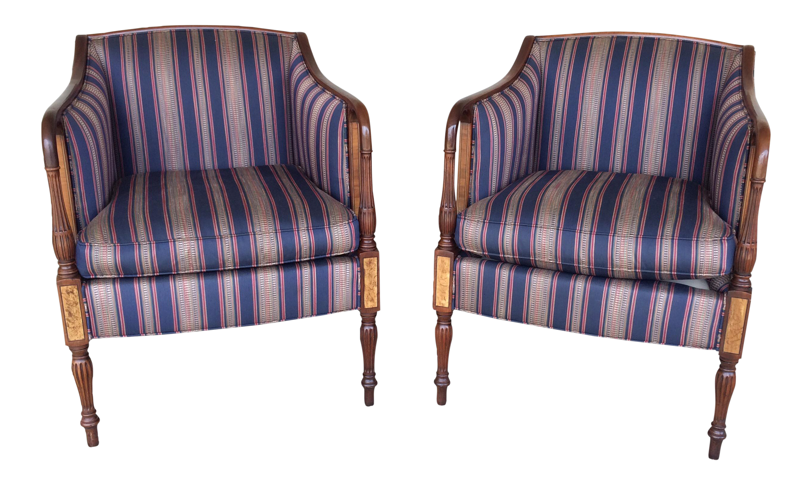 Southwood Mahogany Accent Chairs a Pair Chairish