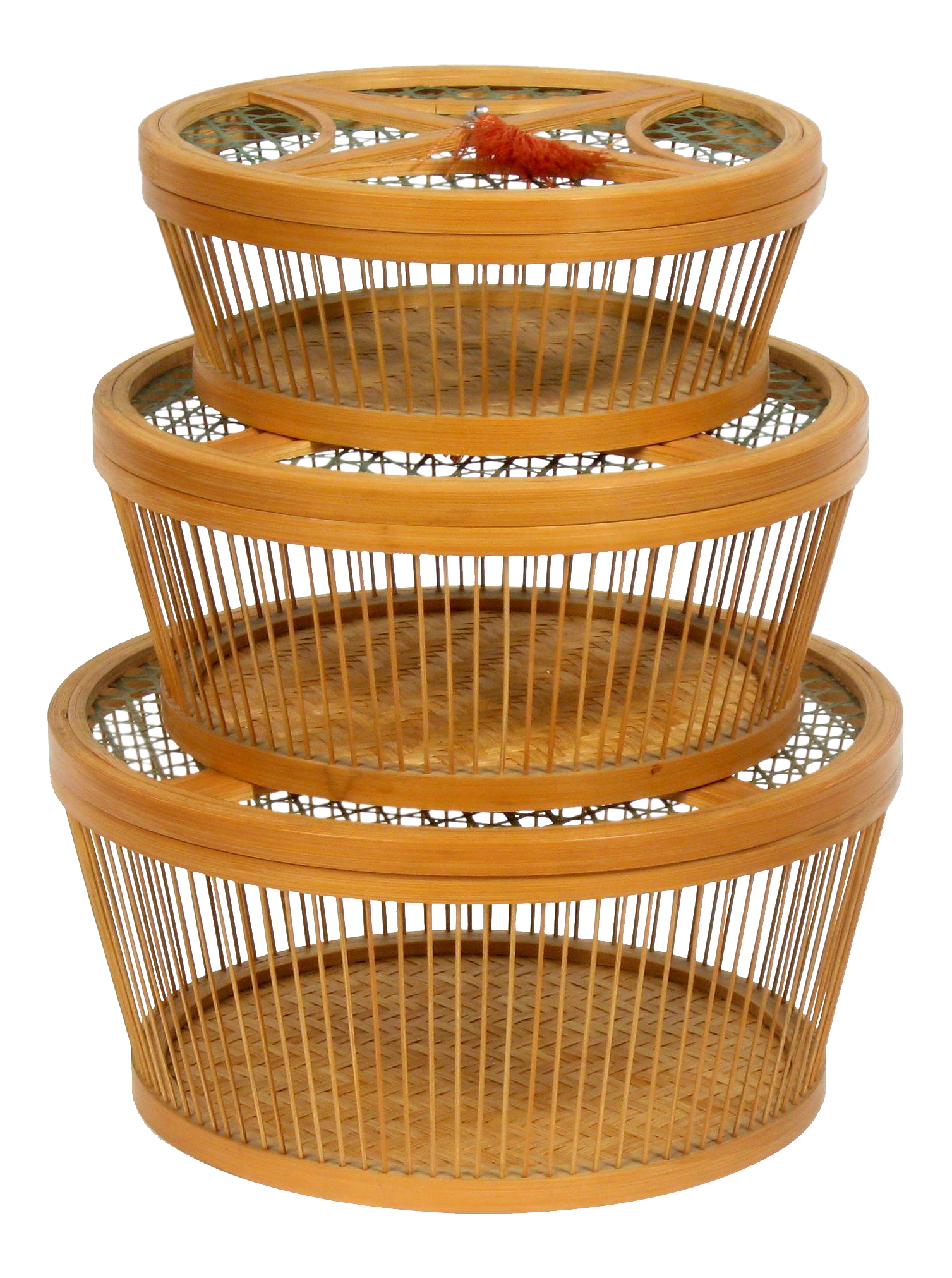 Japanese Lidded Nesting Baskets Set of 3 Chairish
