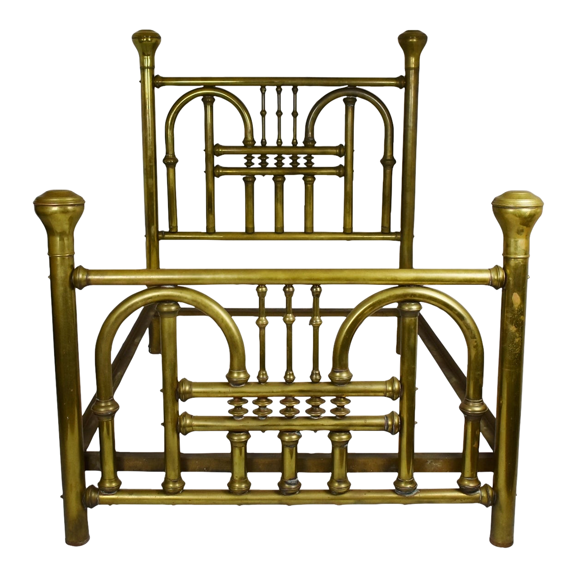 Vintage Full Size Four Poster Brass Bed Chairish