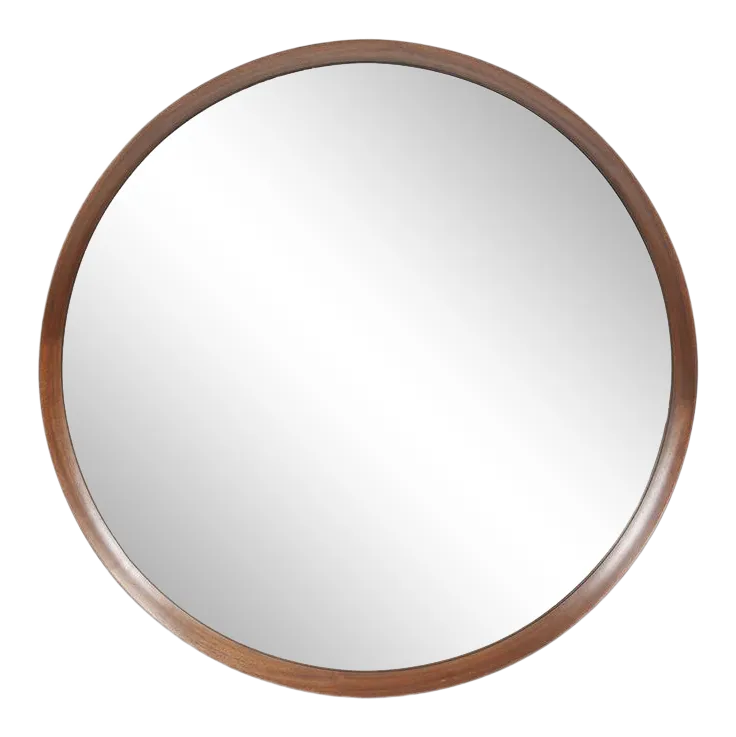 Reagan Round Wood Mirror from Ludwig Chicago Chairish