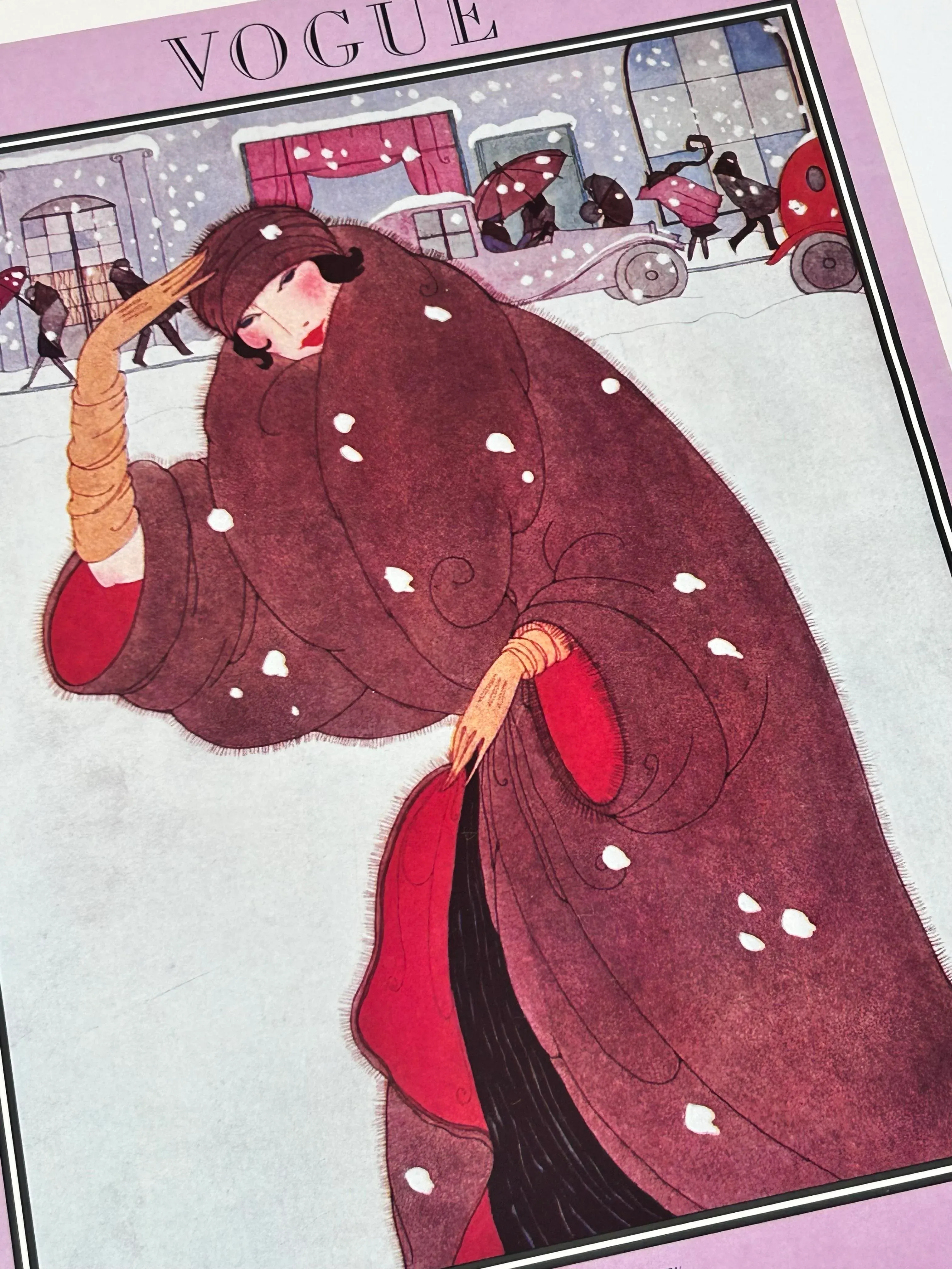 【アンティーク壁掛】VOGUE 1925年4月号 パリファッション特集 Vintage Vogue Paris Winter Cover Prints (1920 & 1925) - Art Deco