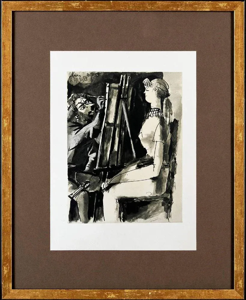 Pablo Picasso, Le Peintre et son Modèle I, 1954, Lithograph