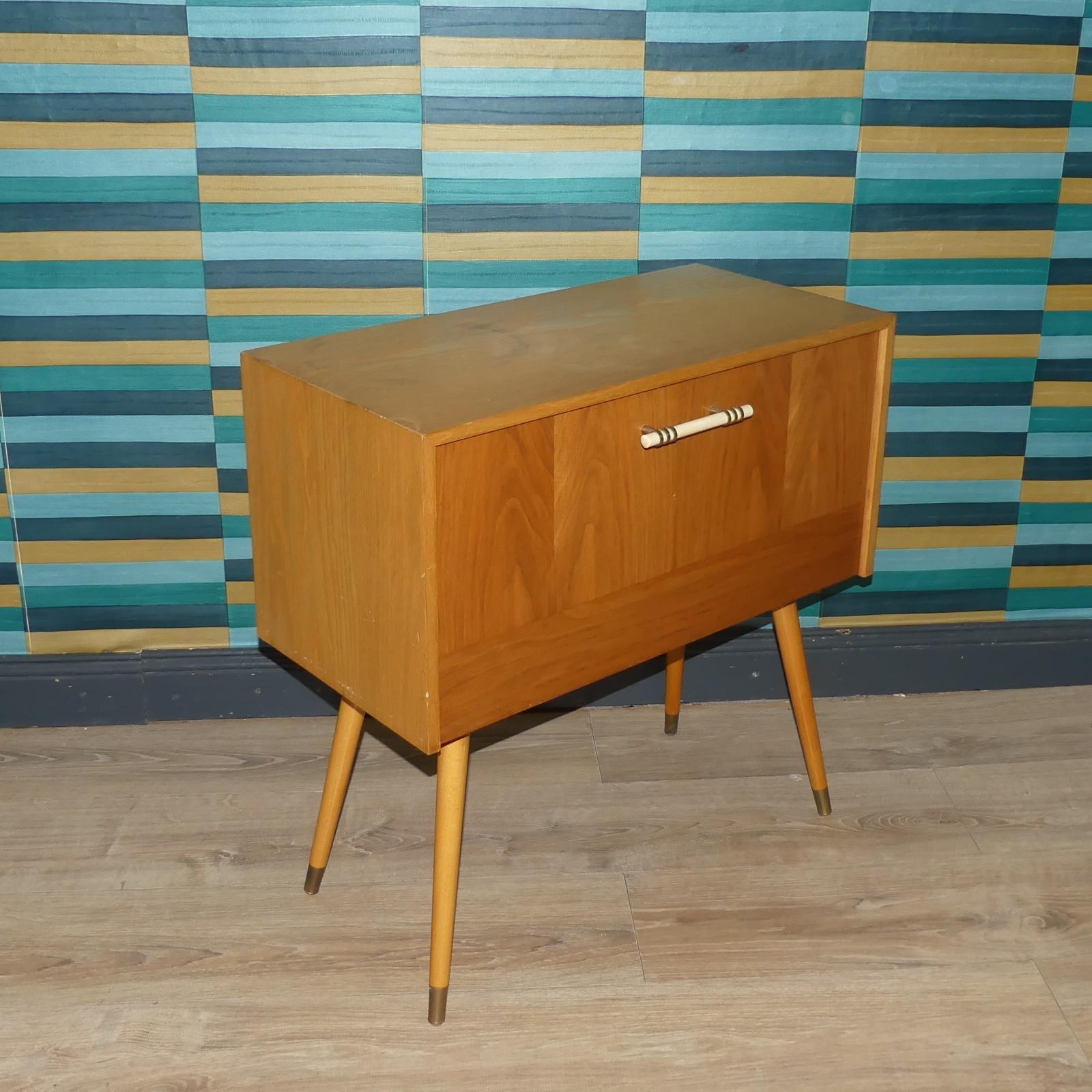 Mini Chest of Drawers with Drop-Down Compartment, 1950s
