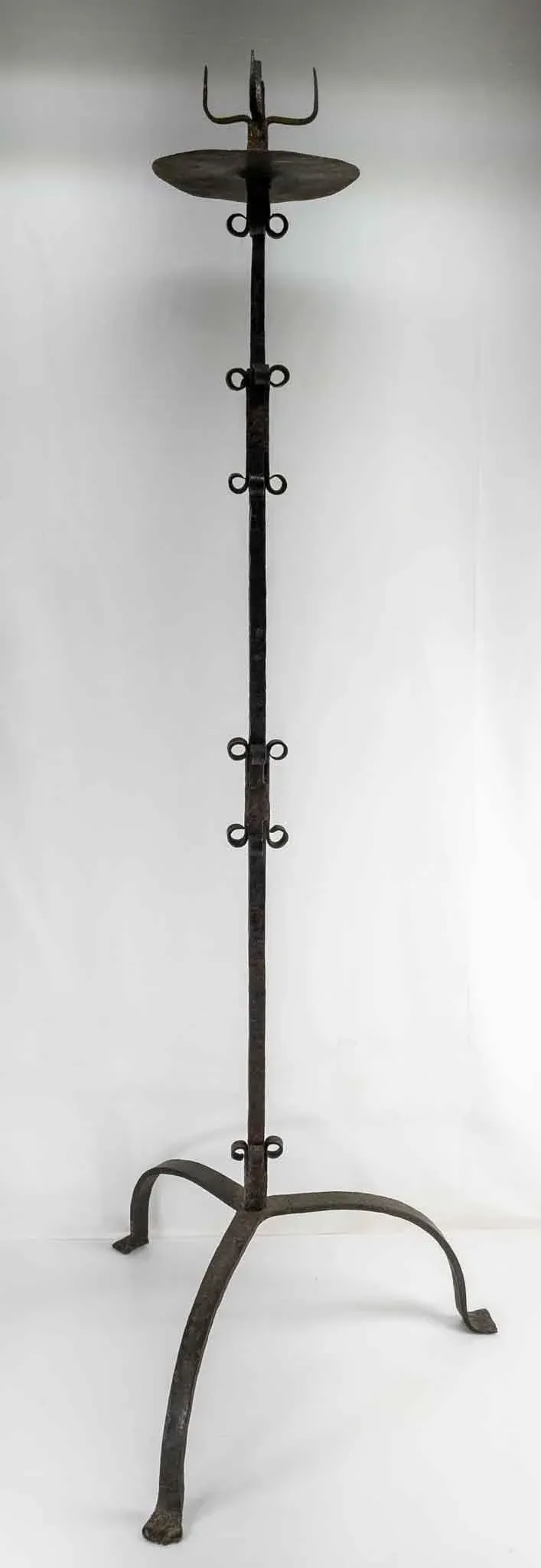 Renaissance Revival Blacksmith Made Wrough Iron Candlestand Chairish