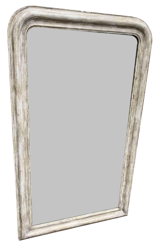 Large Antique 19th Century French Carved Wood Mirror
