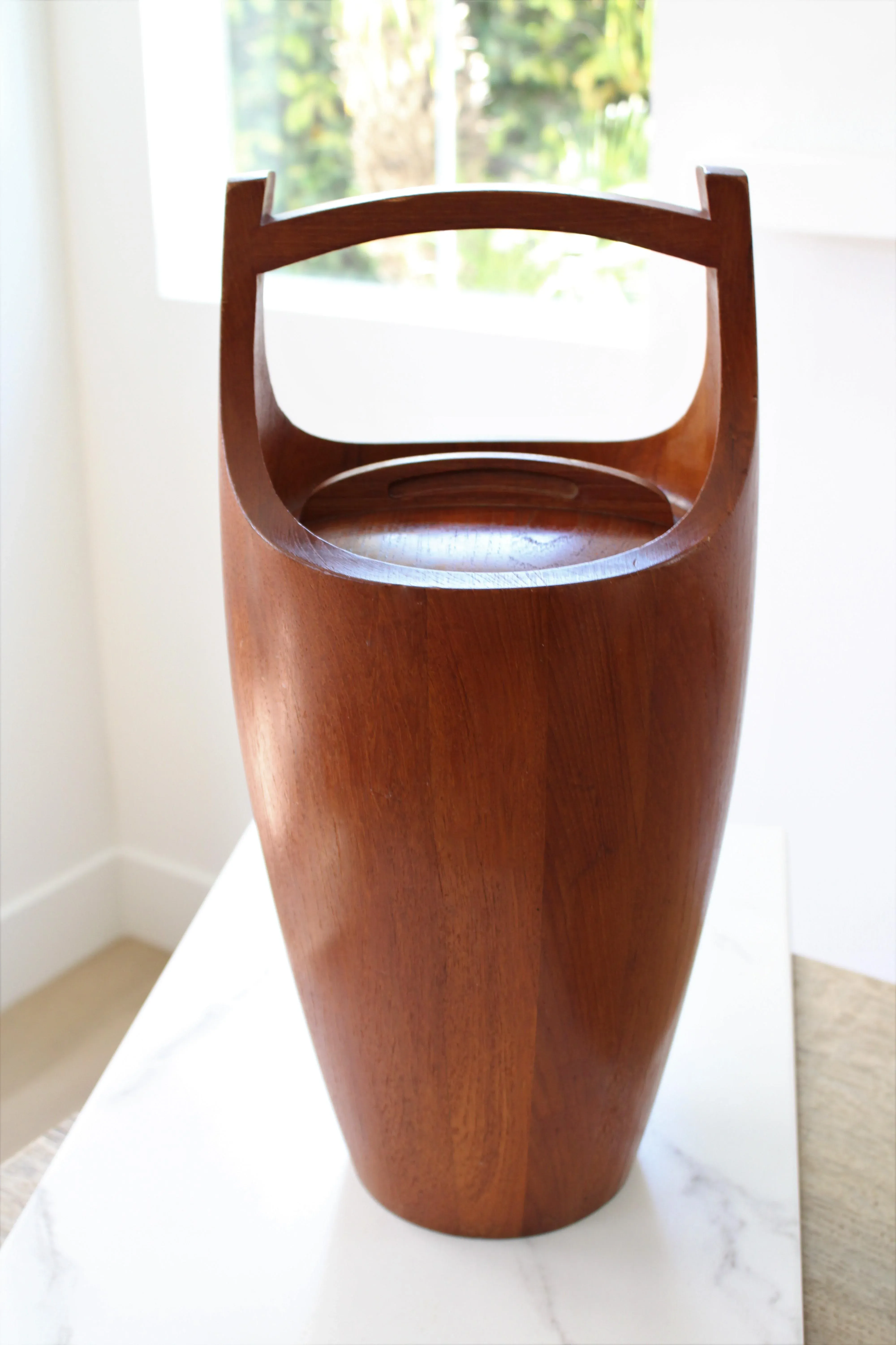 Jens Quistgaard Mid-Century Modern Staved Teak Ice Bucket | Chairish